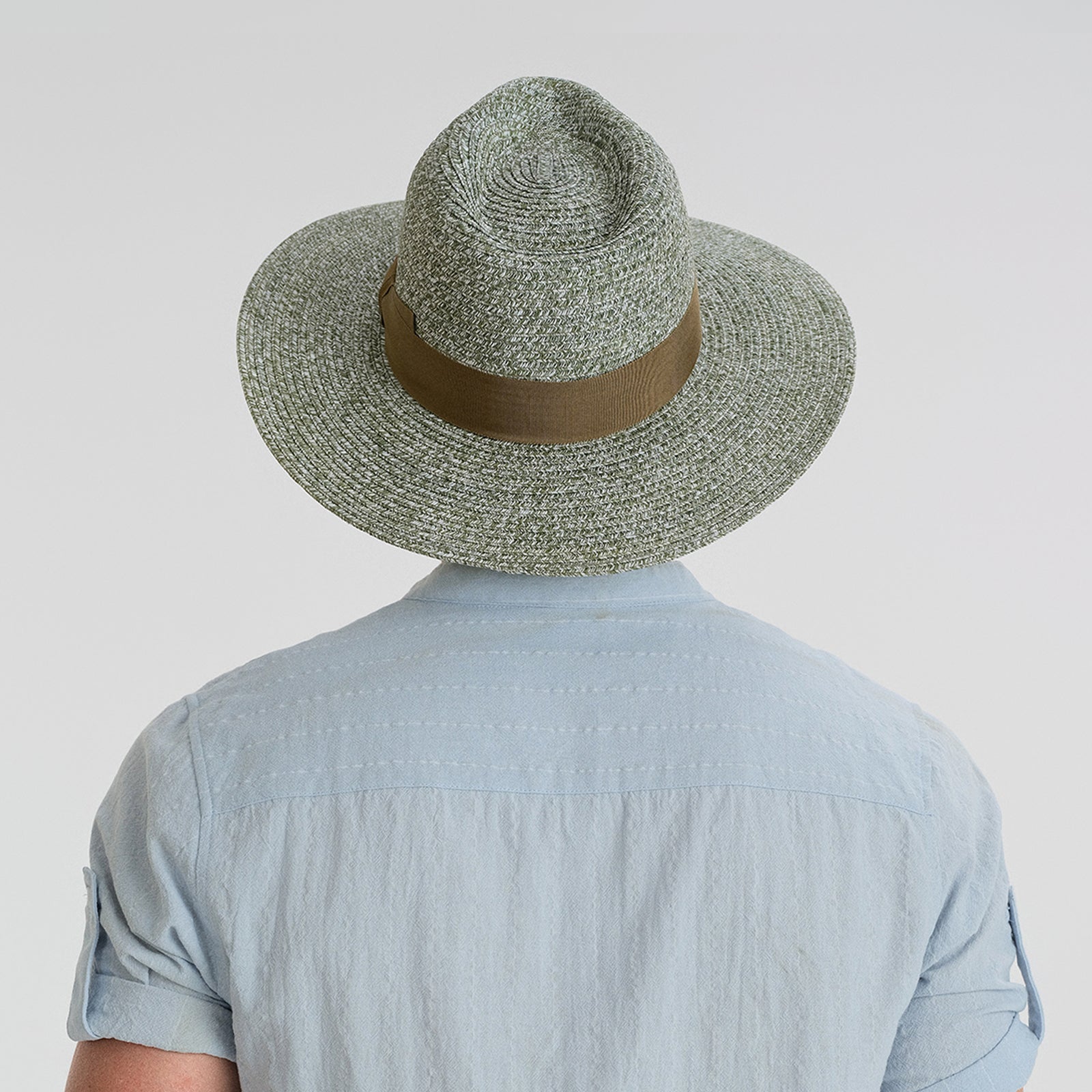 Unisex Paper Straw Fedora Hat with Wide Brim and UPF 50+ Sun Protection