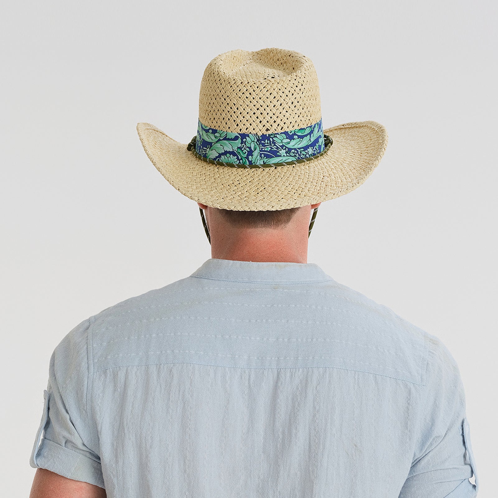 Unisex Paper Straw Fedora Hat with Wide Brim and UPF 50+ Sun Protection