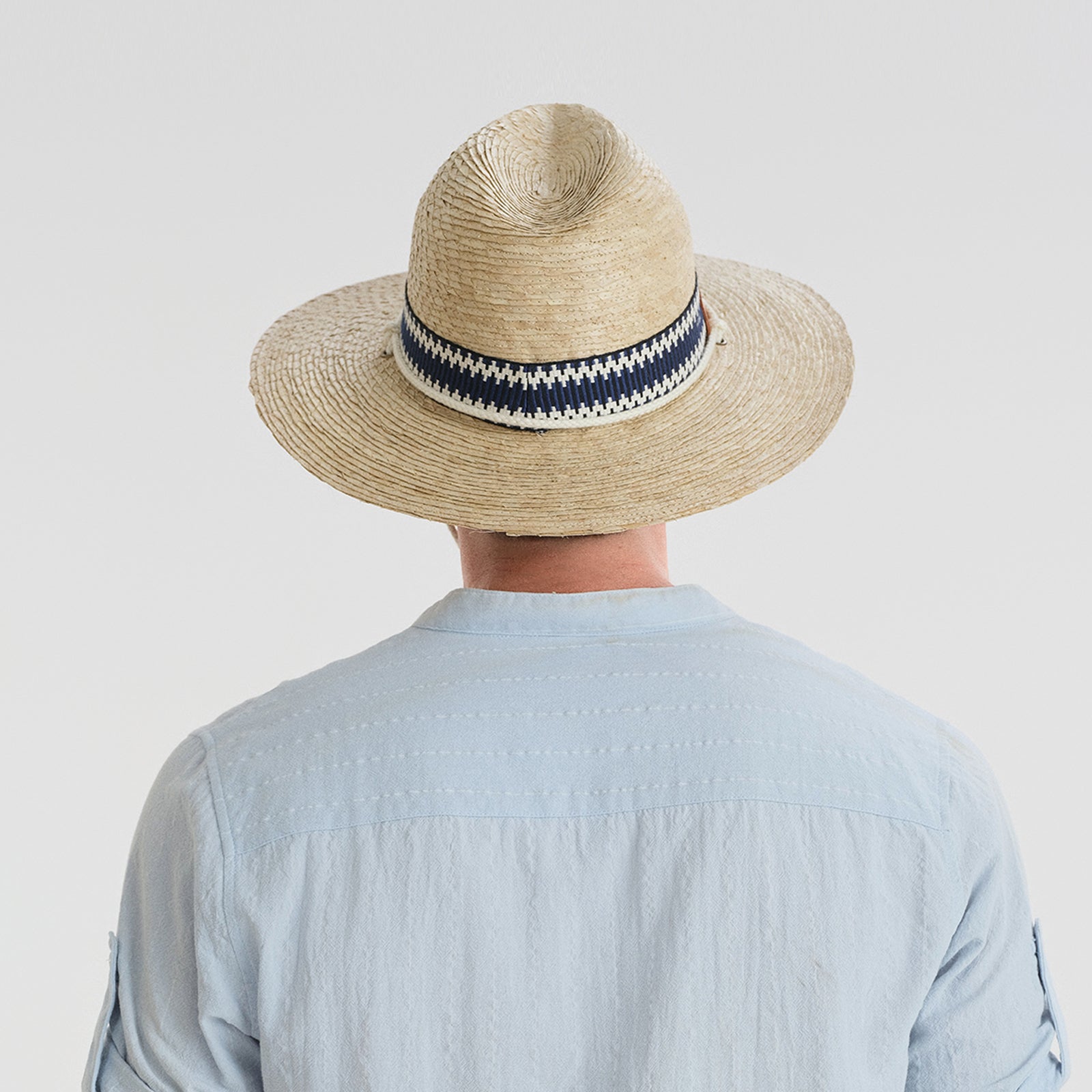 Unisex Palm Leaf Fedora Hat with Wide Brim and UPF 50+ Sun Protection