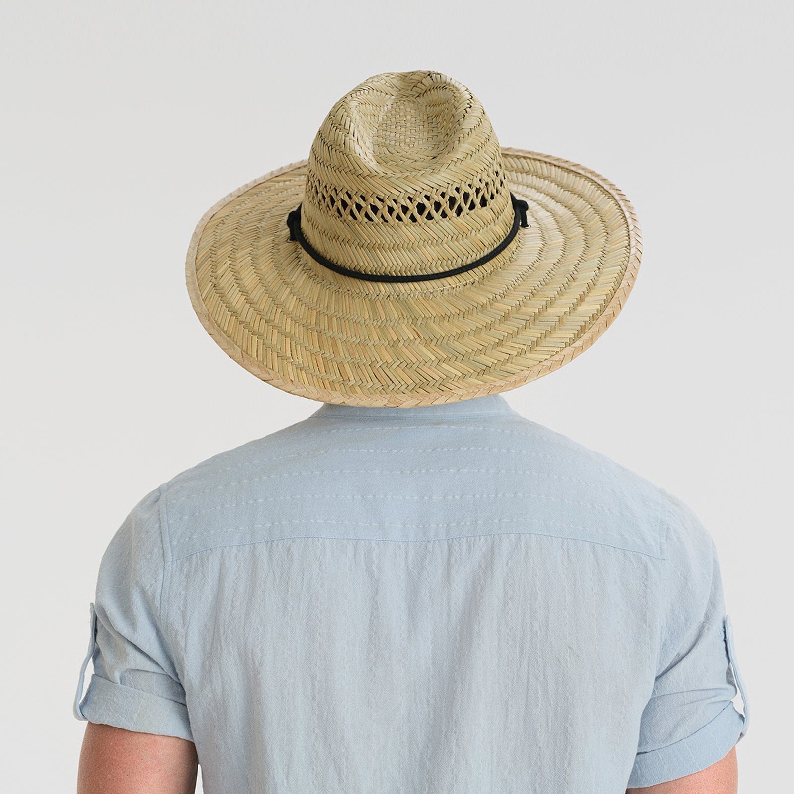 Unisex Seagrass Fedora Hat with Wide Brim and UPF 50+ Sun Protection