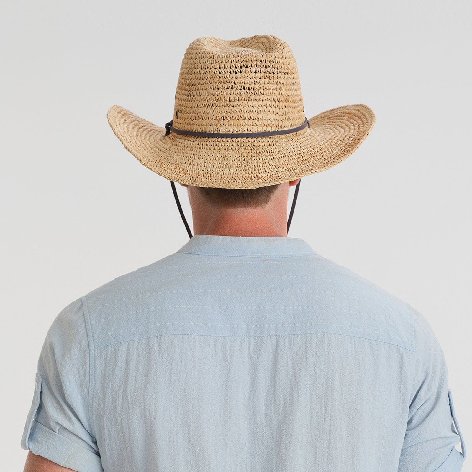 Unisex Raffia Fedora Hat with Wide Brim and UPF 50+ Sun Protection