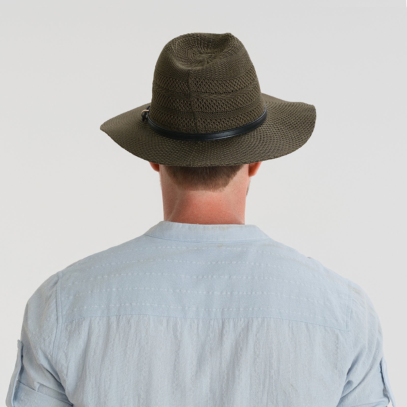 Unisex Polyester Fedora Hat with Wide Brim and UPF 50+ Sun Protection