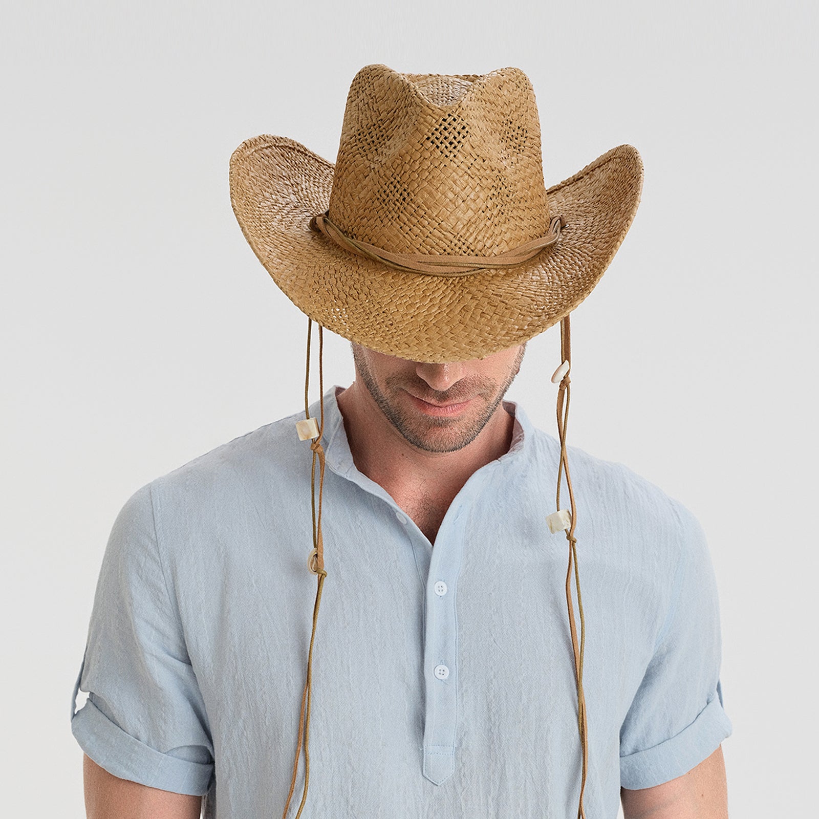 Unisex Paper Straw Fedora Hat with Wide Brim and UPF 50+ Sun Protection