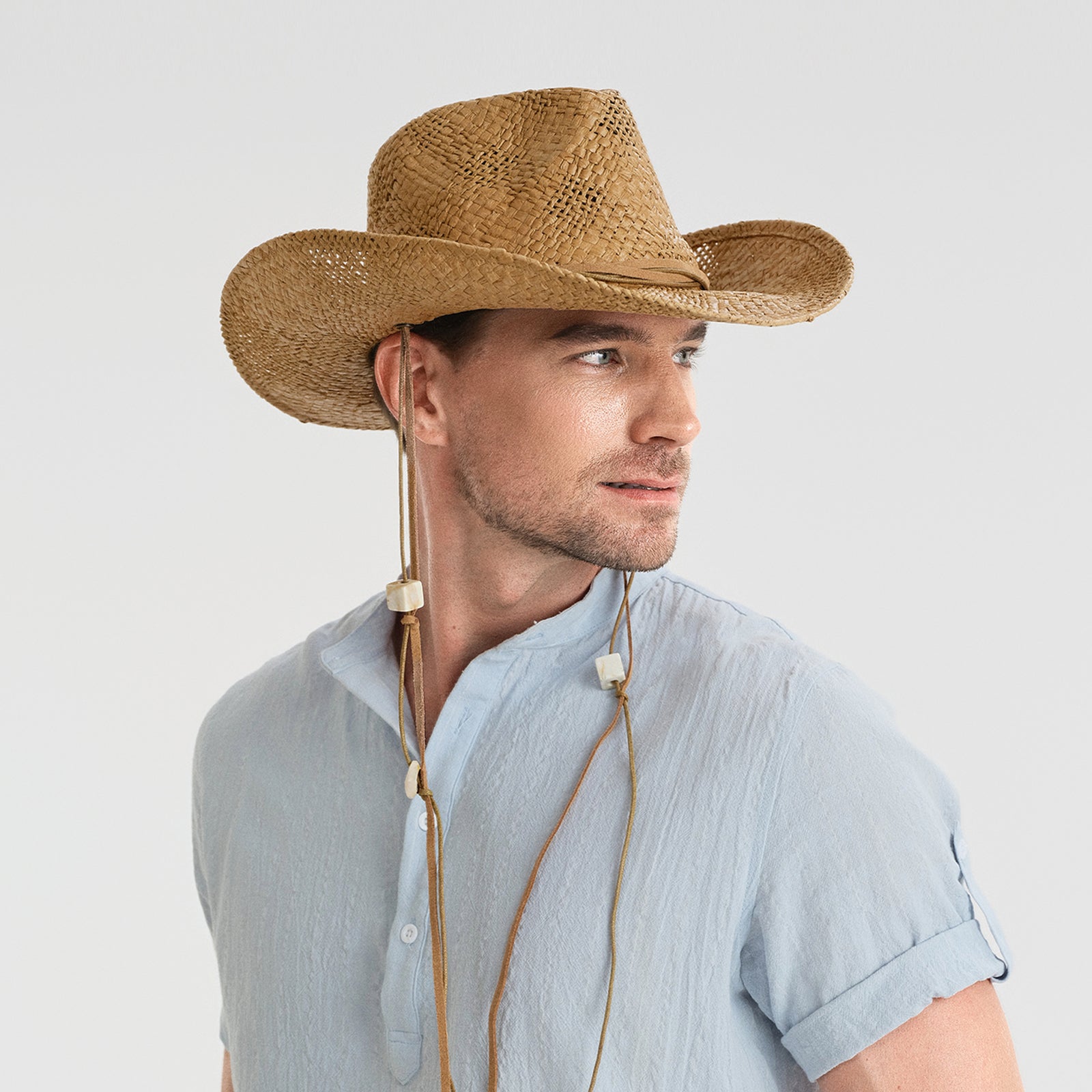 Unisex Paper Straw Fedora Hat with Wide Brim and UPF 50+ Sun Protection