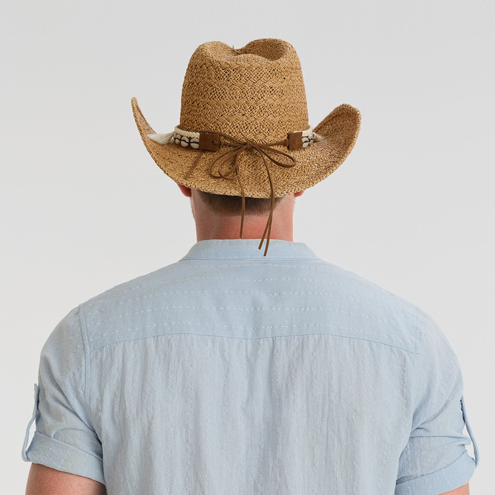 Unisex Paper Straw Fedora Hat with Wide Brim and UPF 50+ Sun Protection