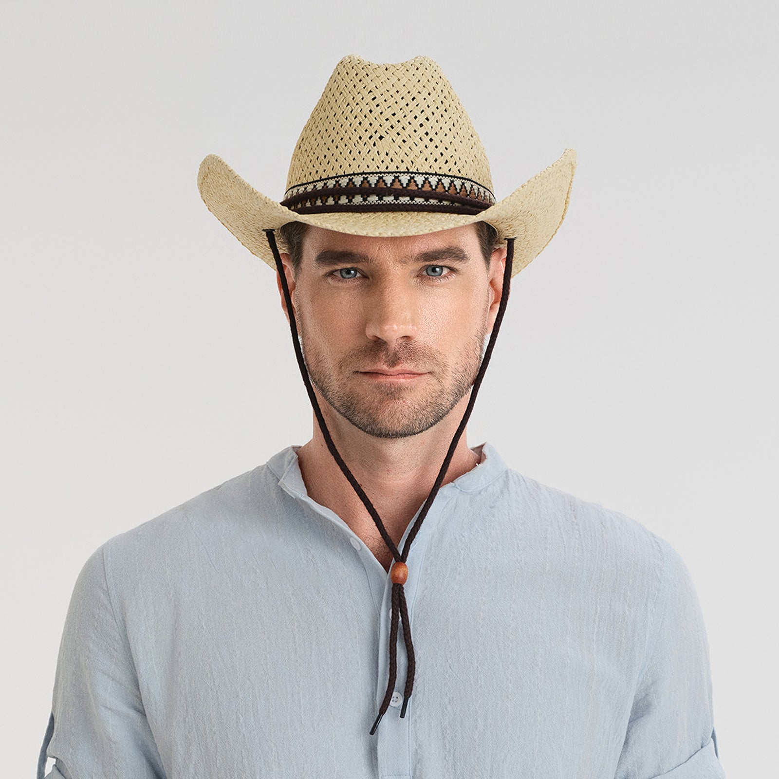 Unisex Paper Straw Fedora Hat with Wide Brim and UPF 50+ Sun Protection