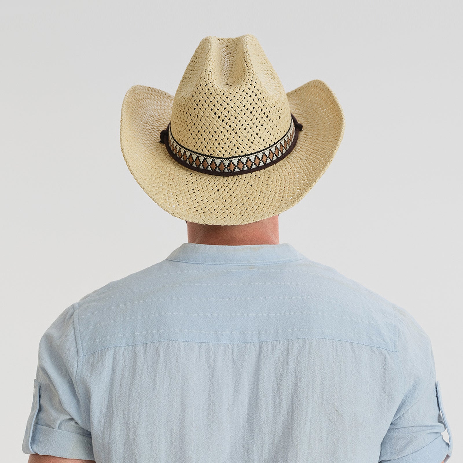 Unisex Paper Straw Fedora Hat with Wide Brim and UPF 50+ Sun Protection