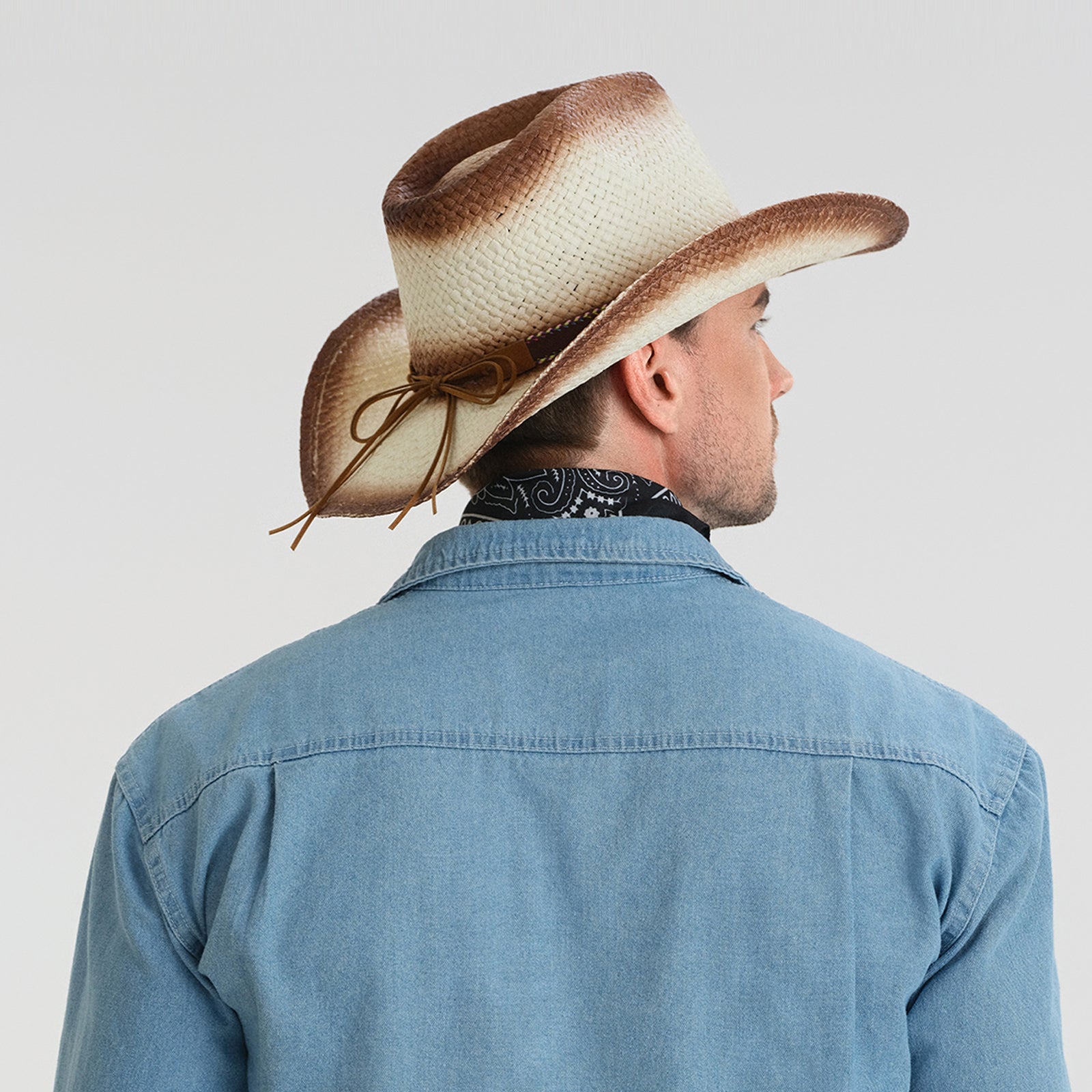 Unisex Paper Straw Fedora Hat with Wide Brim and UPF 50+ Sun Protection