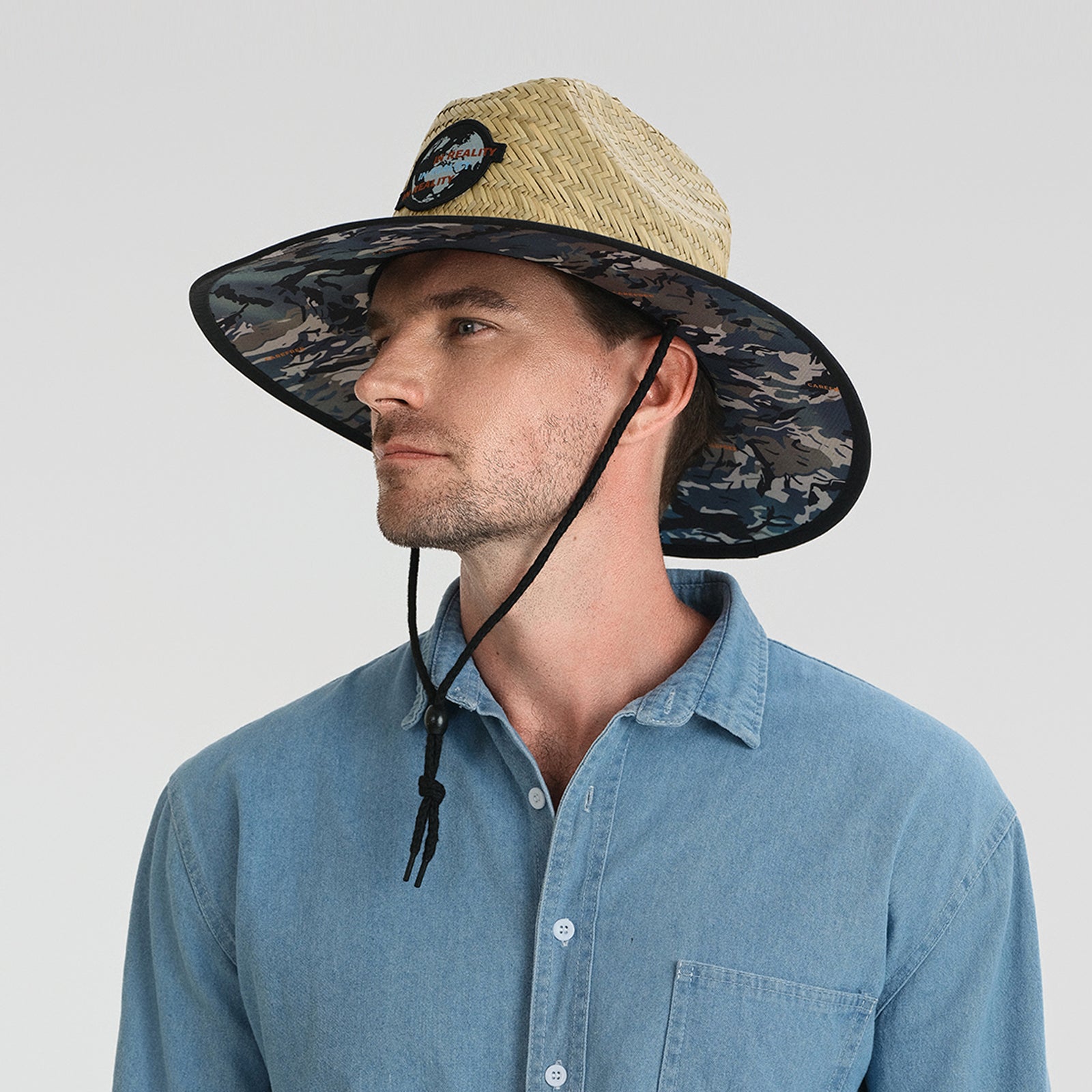 Unisex Straw Fedora Hat with Wide Brim and UPF 50+ Sun Protection