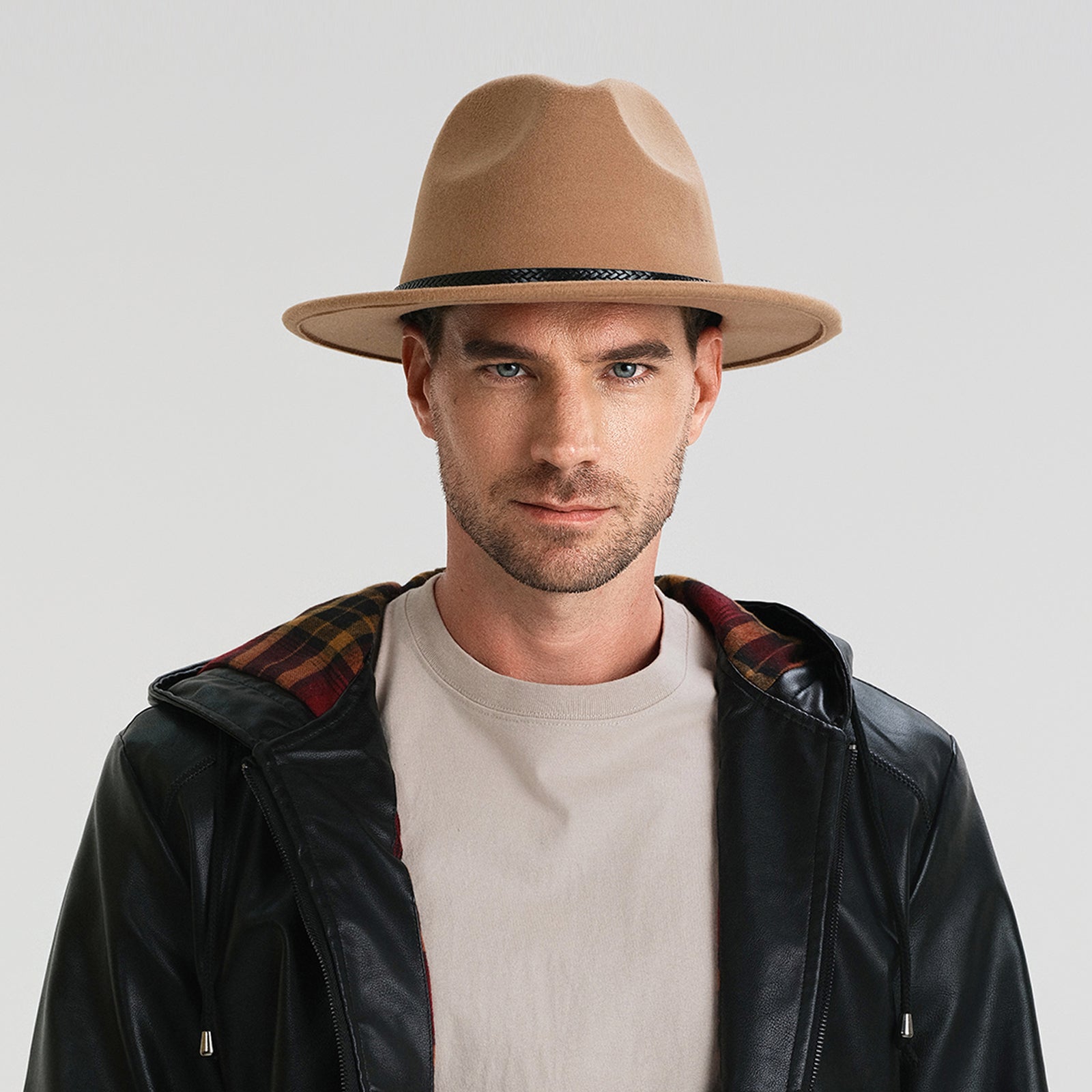 Wholesale Unisex Polyester Fedora Hat with  Flat Brim and UPF 50+ Sun Protection