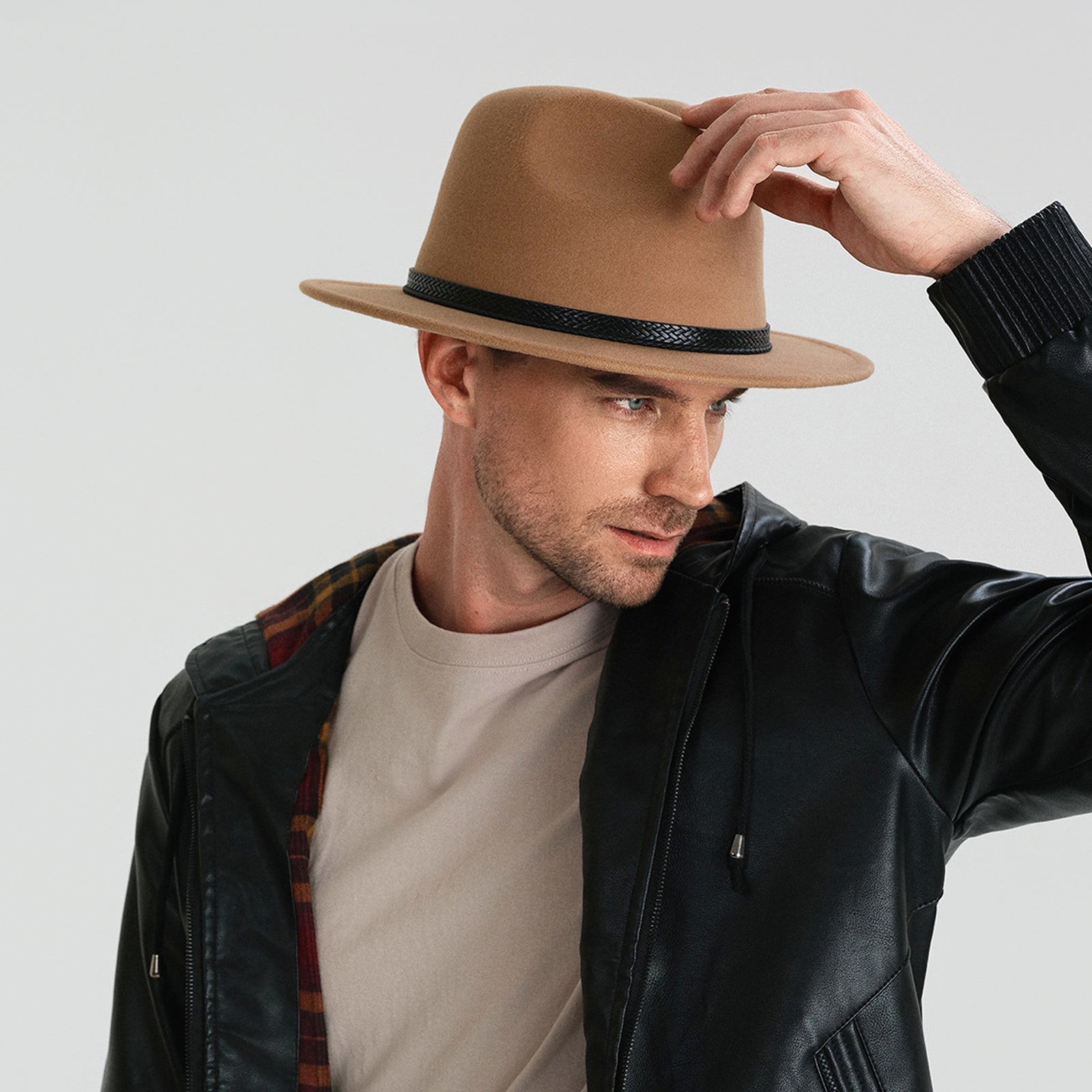 Wholesale Unisex Polyester Fedora Hat with  Flat Brim and UPF 50+ Sun Protection