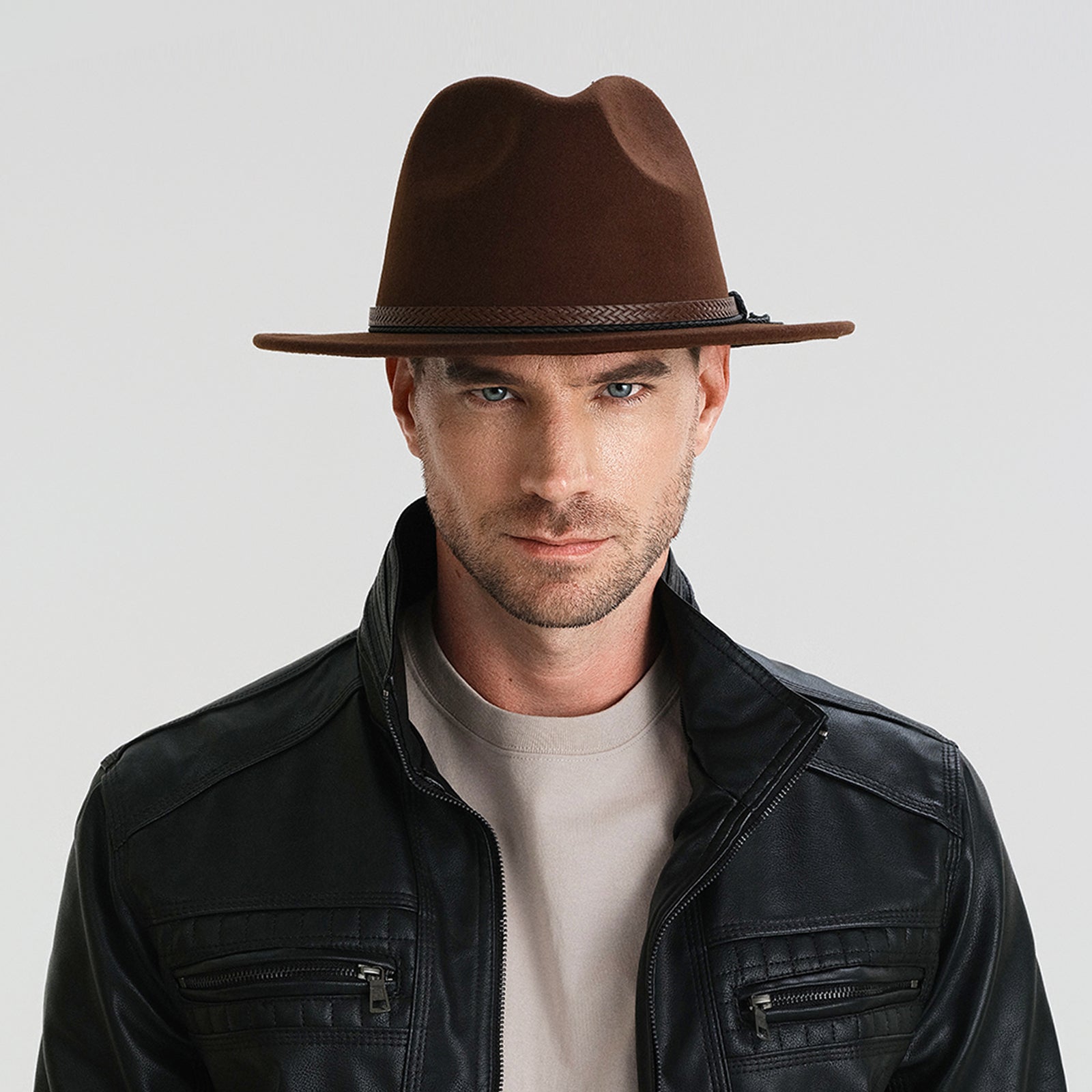 Wholesale Unisex Polyester Fedora Hat with  Flat Brim and UPF 50+ Sun Protection