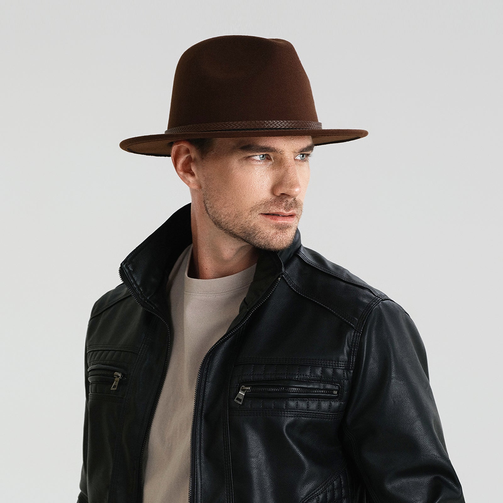 Wholesale Unisex Polyester Fedora Hat with  Flat Brim and UPF 50+ Sun Protection