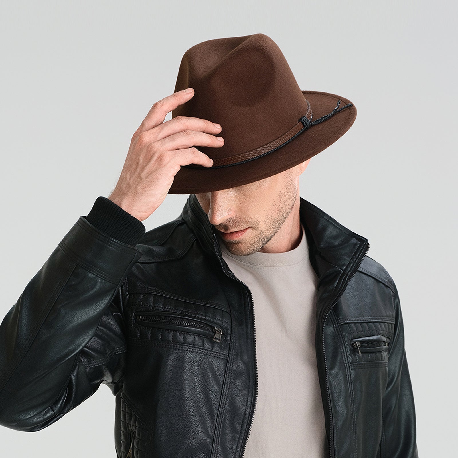 Wholesale Unisex Polyester Fedora Hat with  Flat Brim and UPF 50+ Sun Protection