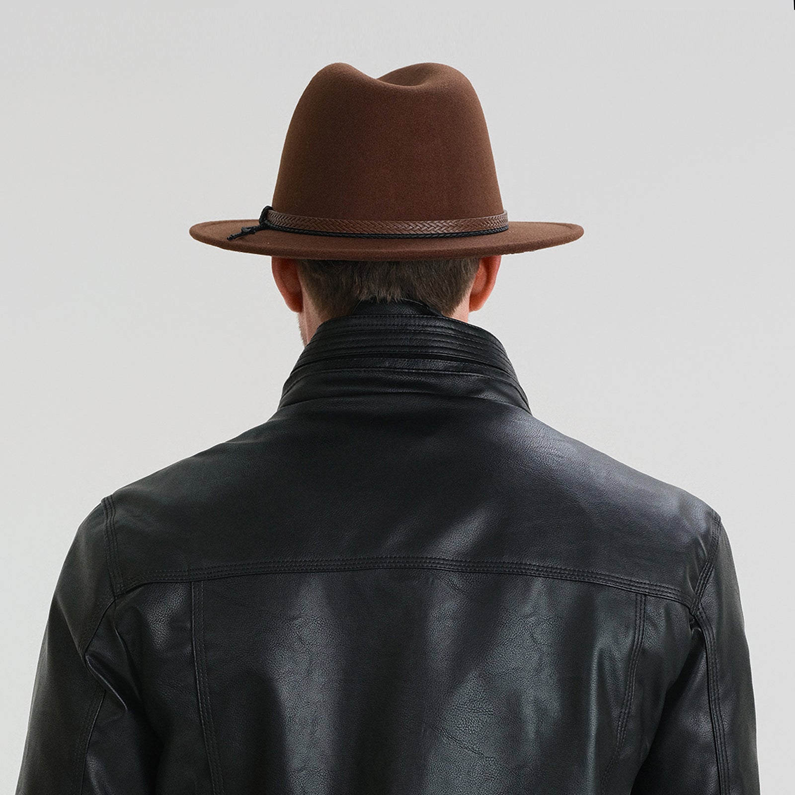 Wholesale Unisex Polyester Fedora Hat with  Flat Brim and UPF 50+ Sun Protection