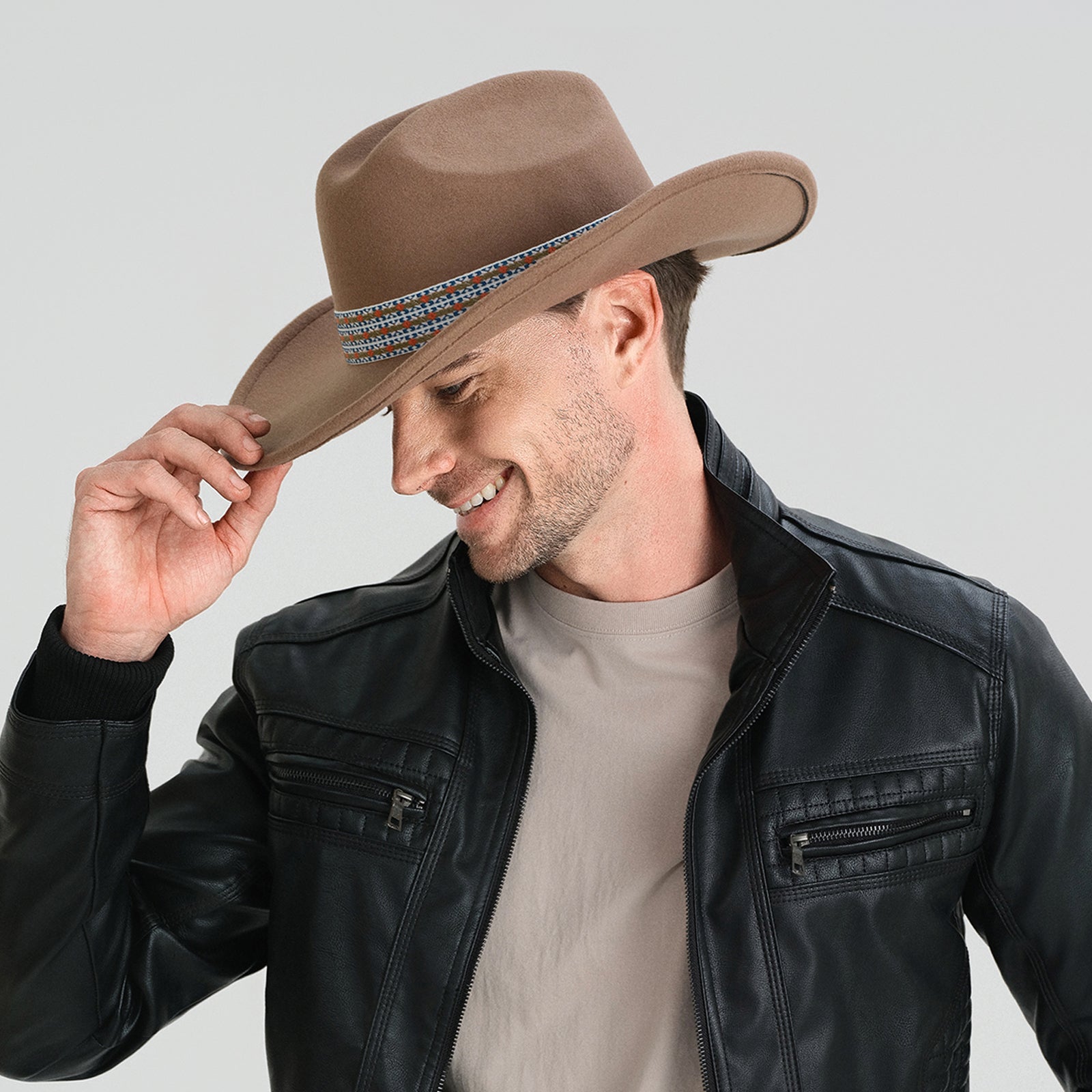 Wholesale Unisex Polyester Fedora Hat with Upturned Brim and UPF 50+ Sun Protection