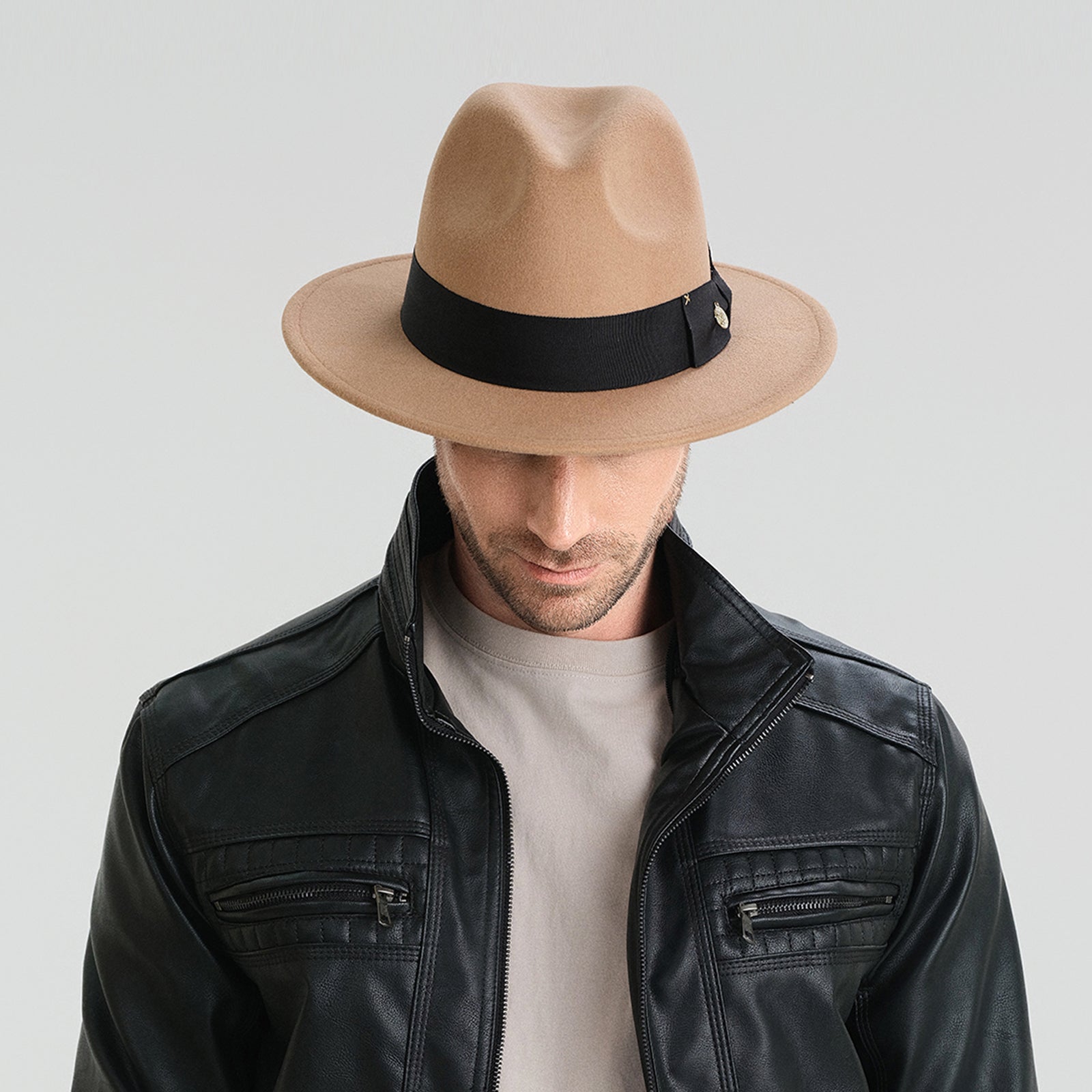 Unisex Polyester Fedora Hat with Wide Brim and UPF 50+ Sun Protection