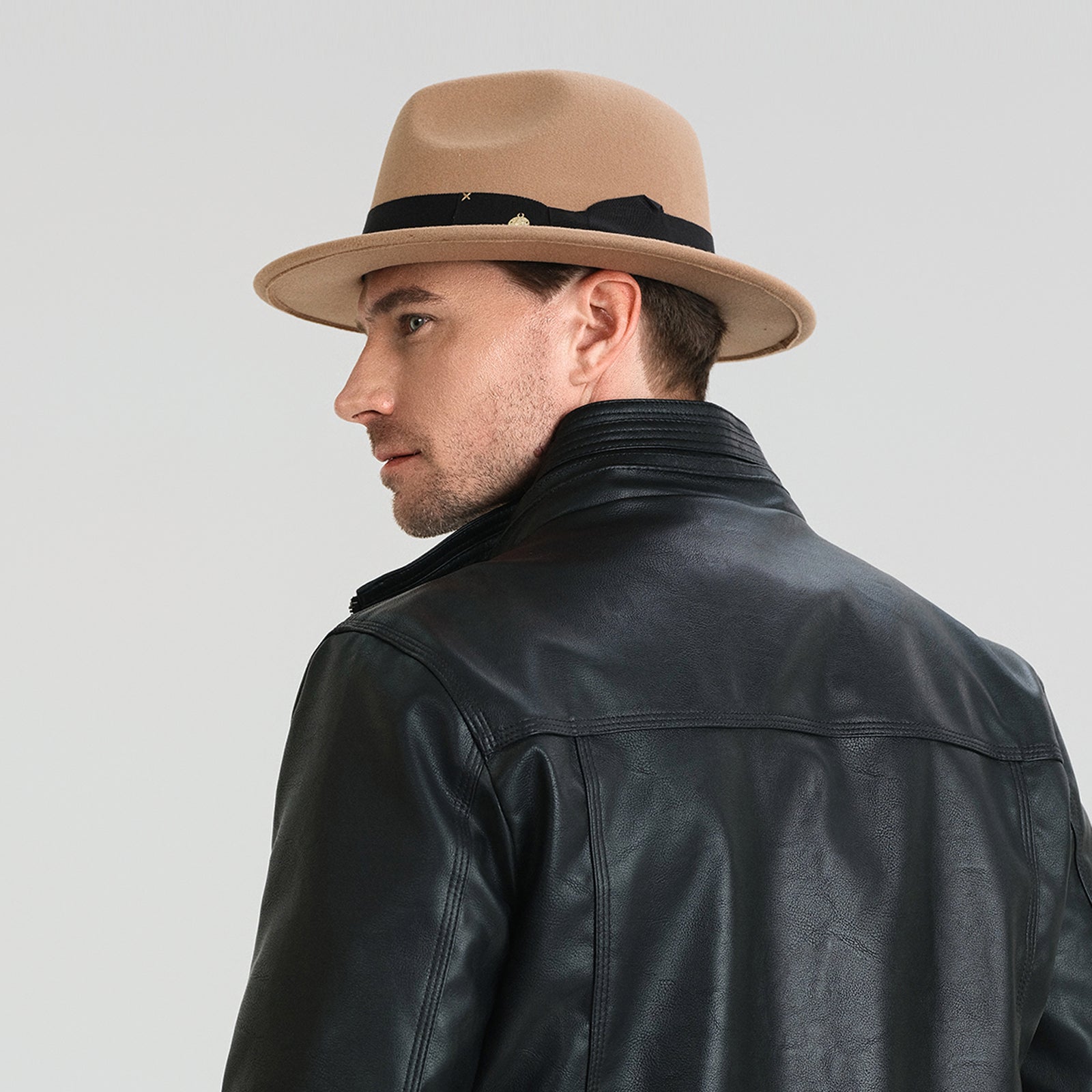 Unisex Polyester Fedora Hat with Wide Brim and UPF 50+ Sun Protection