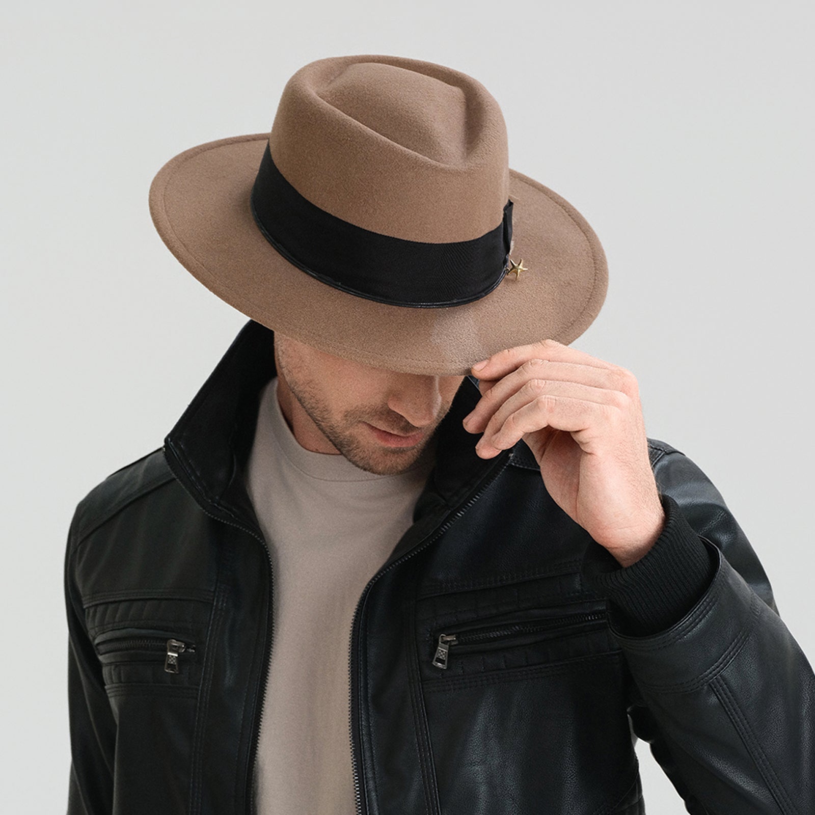 Wholesale Unisex Polyester Fedora Hat with  Flat Brim and UPF 50+ Sun Protection