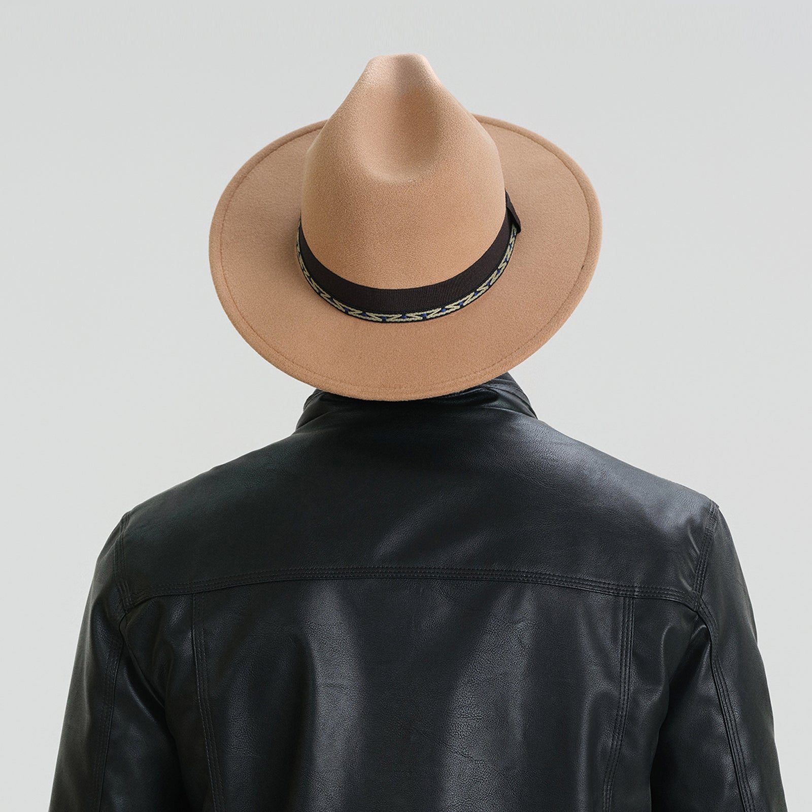 Unisex Polyester Fedora Hat with Wide Brim and UPF 50+ Sun Protection