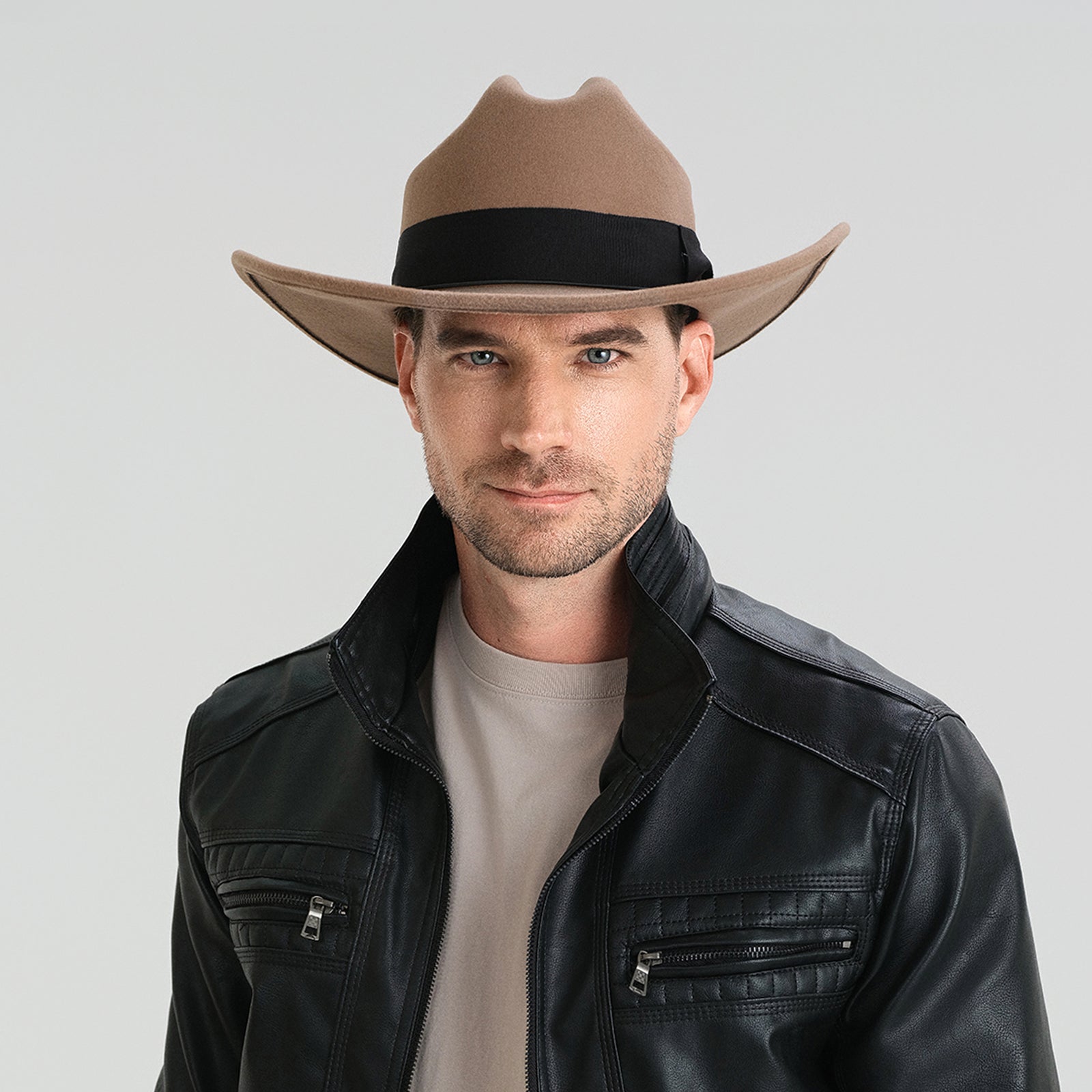 Unisex Polyester Fedora Hat with Wide Brim and UPF 50+ Sun Protection