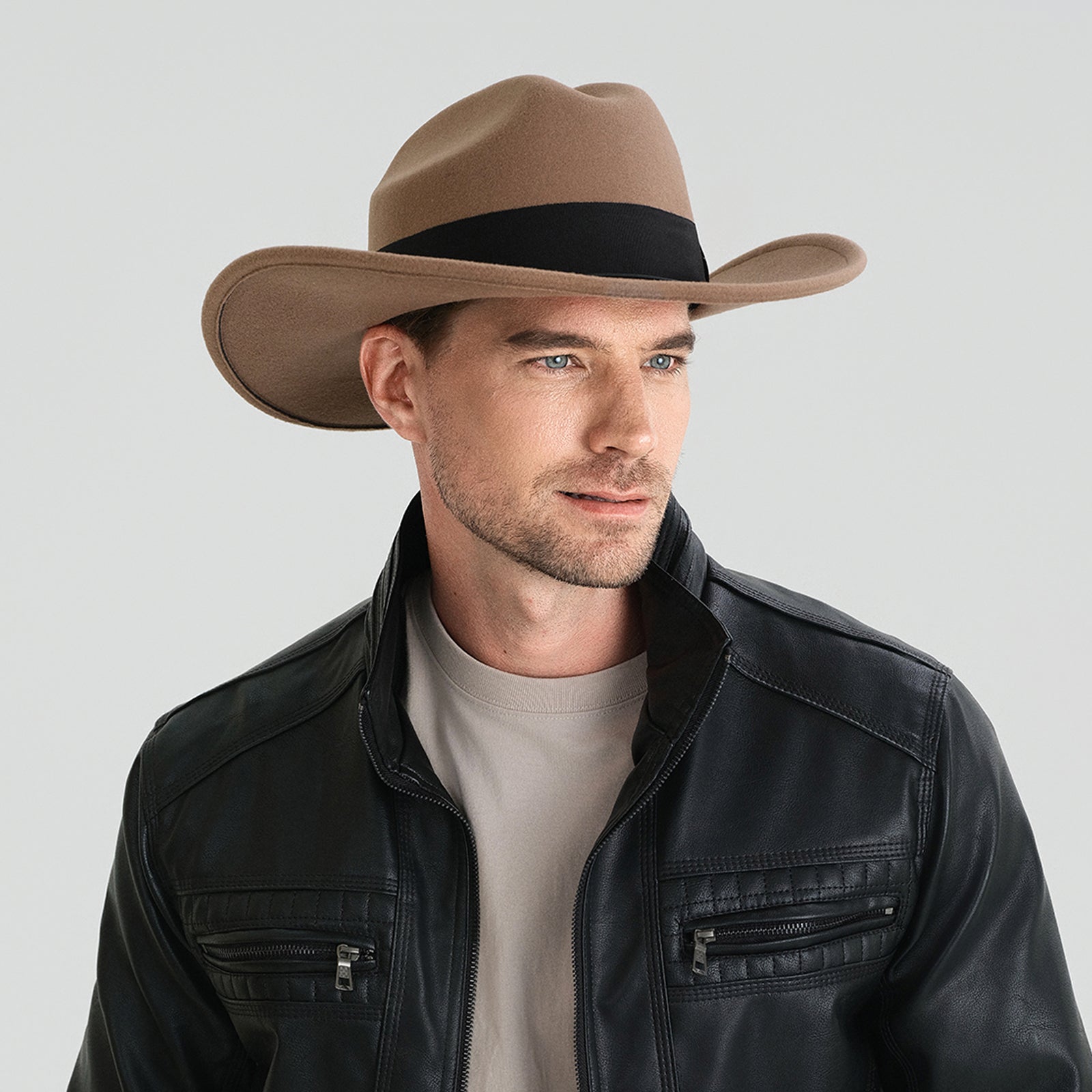 Unisex Polyester Fedora Hat with Wide Brim and UPF 50+ Sun Protection