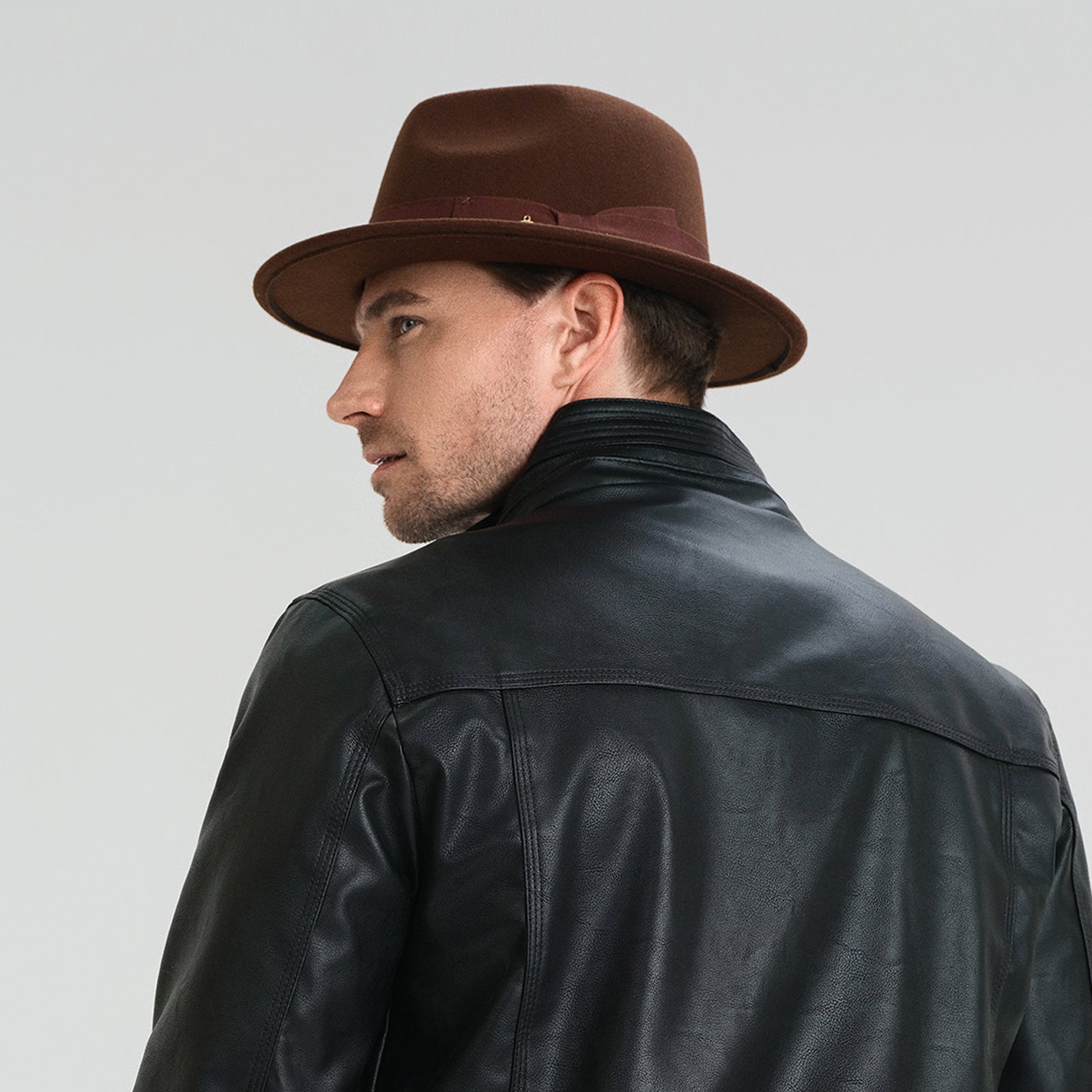 Unisex Polyester Fedora Hat with Wide Brim and UPF 50+ Sun Protection