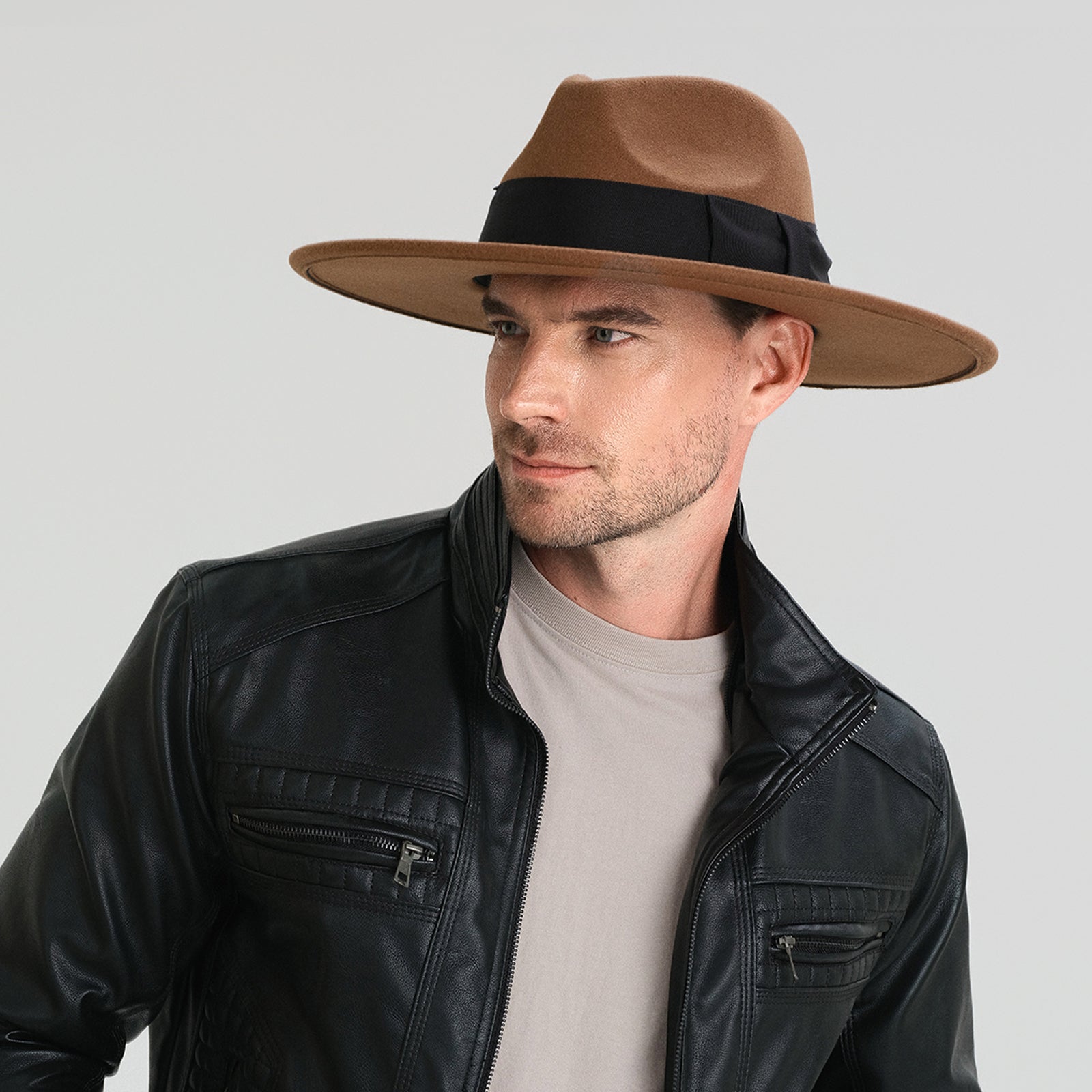 Wholesale Unisex Polyester Fedora Hat with Upturned Brim and UPF 50+ Sun Protection