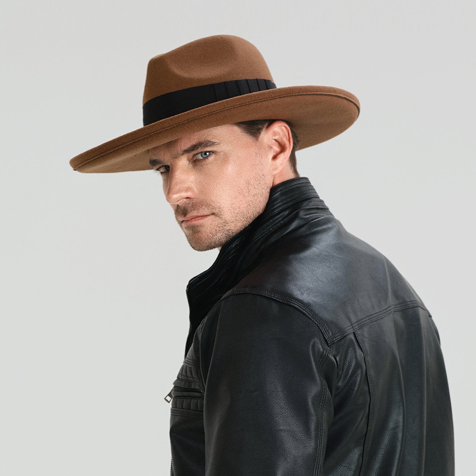 Unisex Polyester Fedora Hat with Wide Brim and UPF 50+ Sun Protection