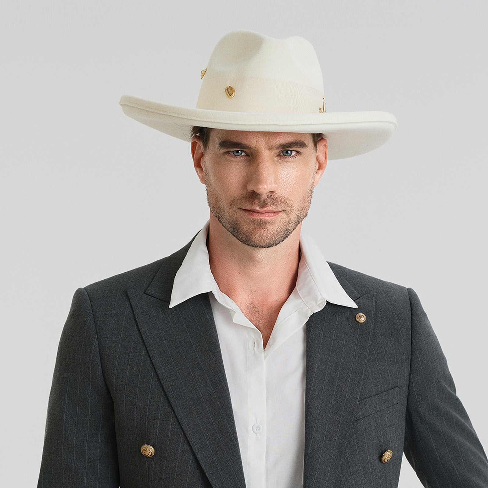 Unisex Polyester Fedora Hat with Wide Brim and UPF 50+ Sun Protection