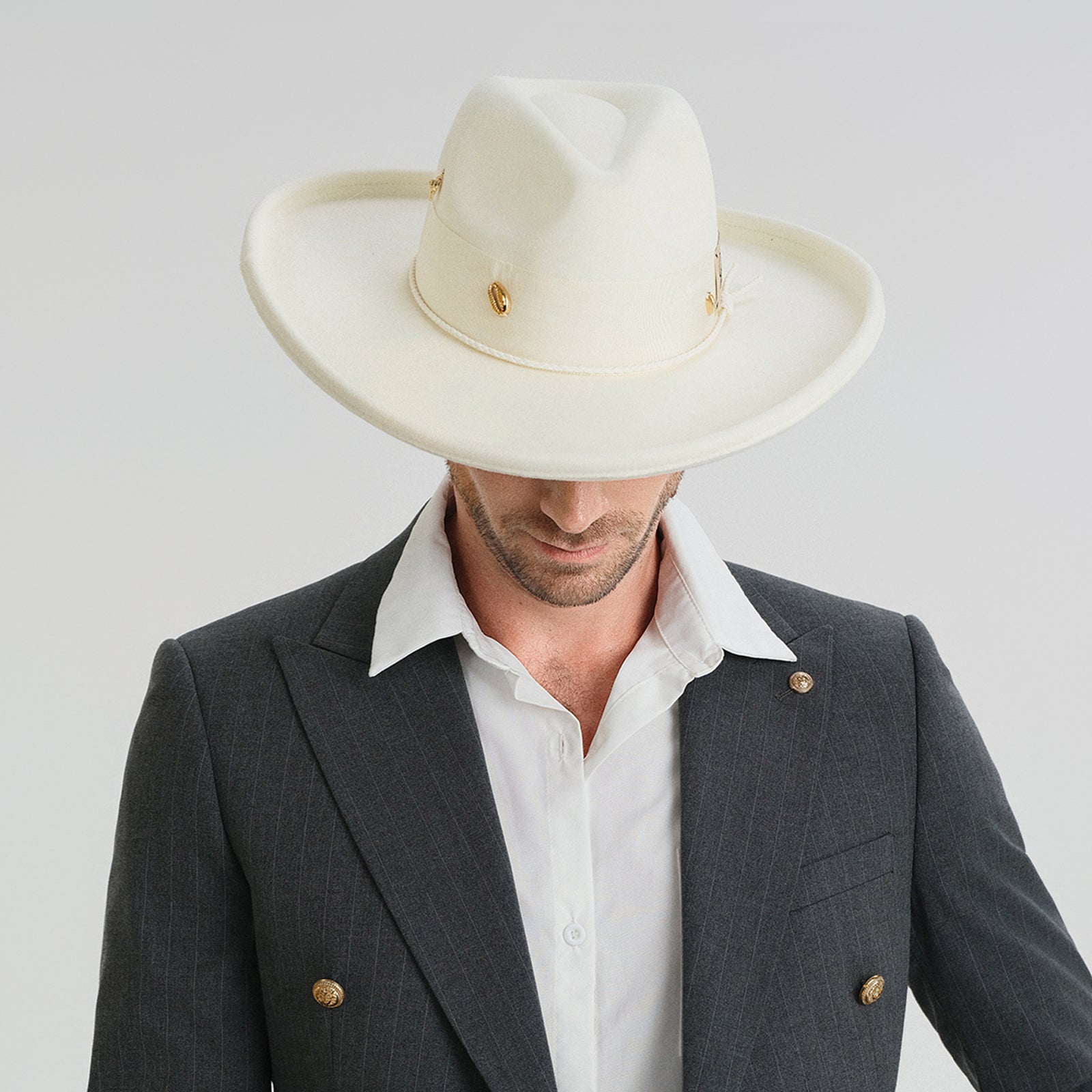 Unisex Polyester Fedora Hat with Wide Brim and UPF 50+ Sun Protection