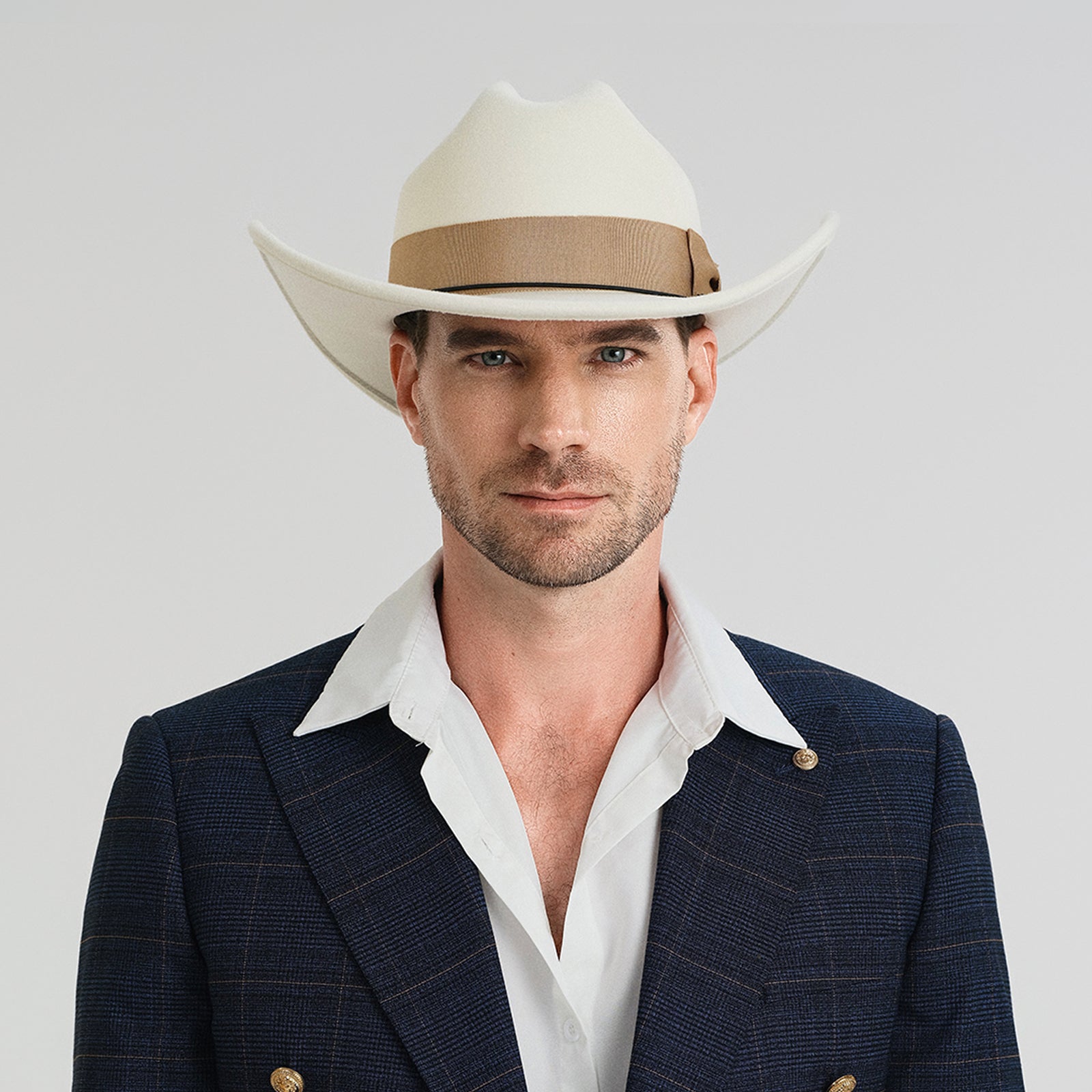 Unisex Polyester Fedora Hat with Wide Brim and UPF 50+ Sun Protection