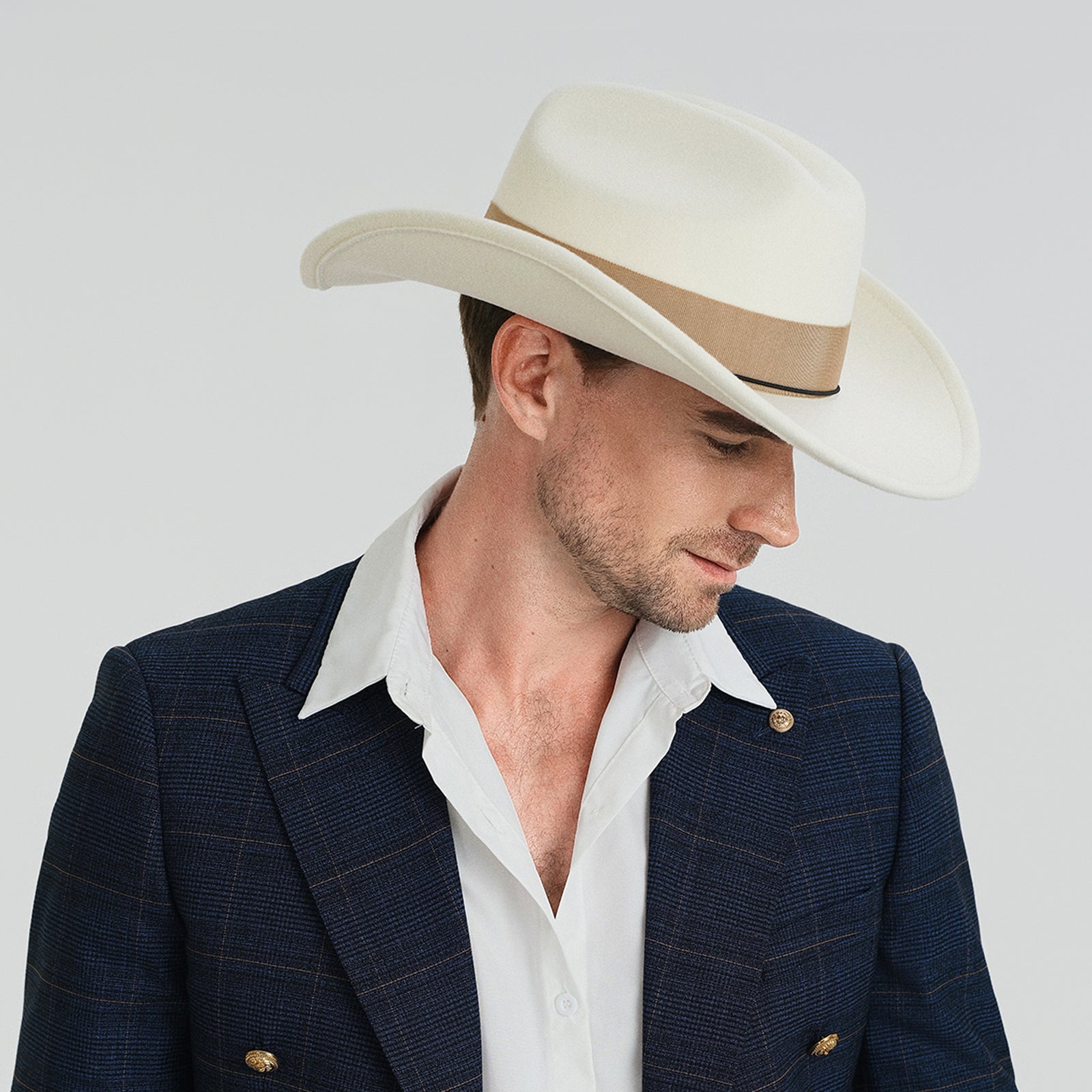 Unisex Polyester Fedora Hat with Wide Brim and UPF 50+ Sun Protection