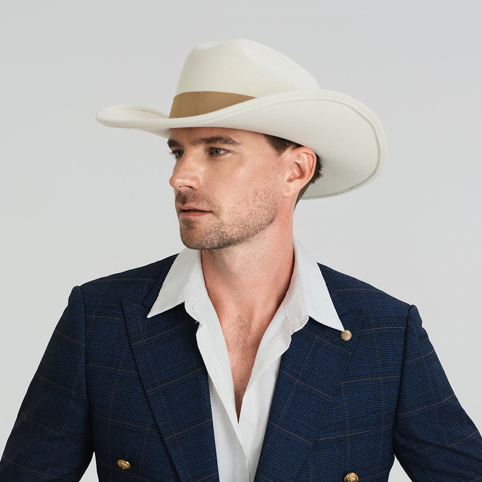 Unisex Polyester Fedora Hat with Wide Brim and UPF 50+ Sun Protection