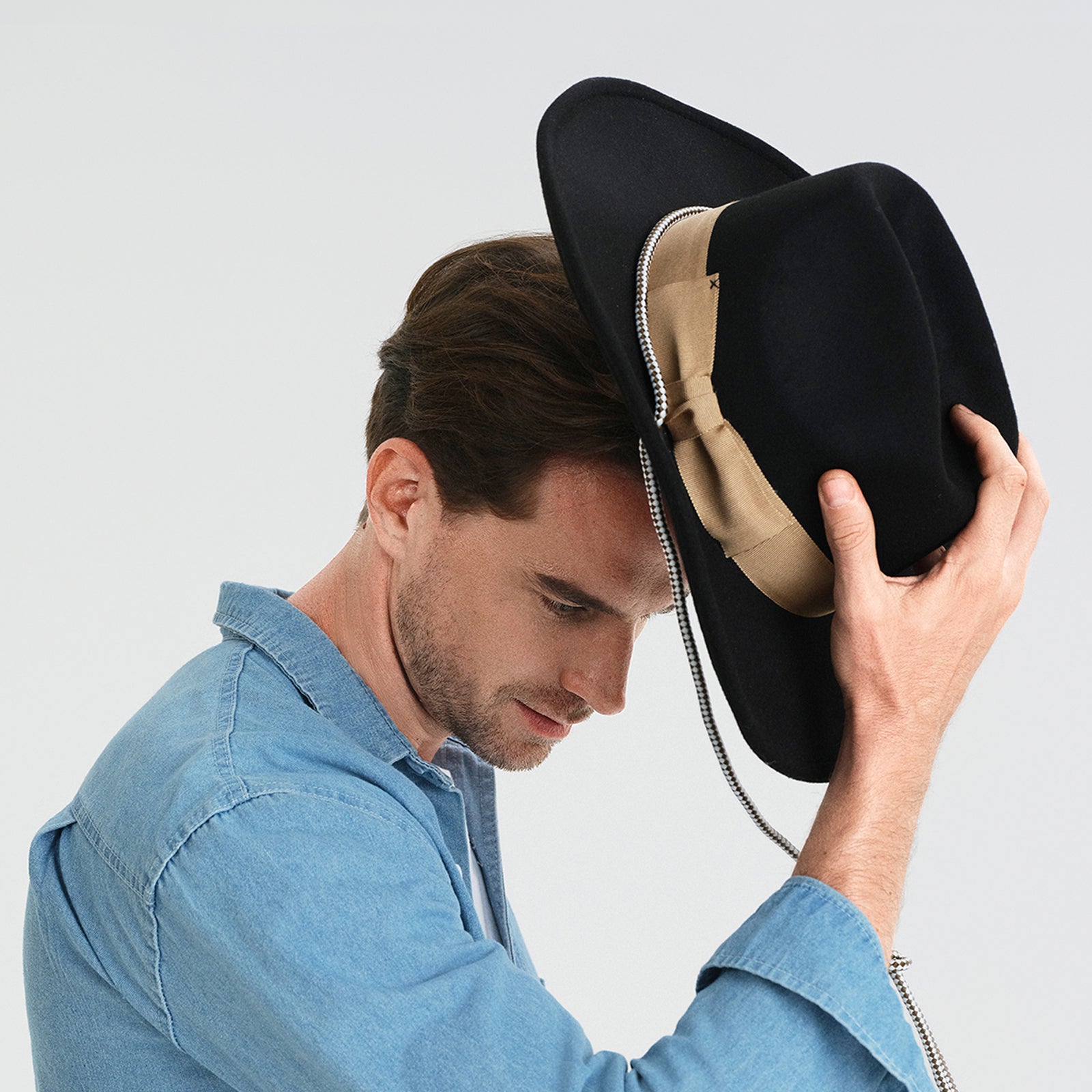 Wholesale Unisex Polyester Fedora Hat with Upturned Brim and UPF 50+ Sun Protection