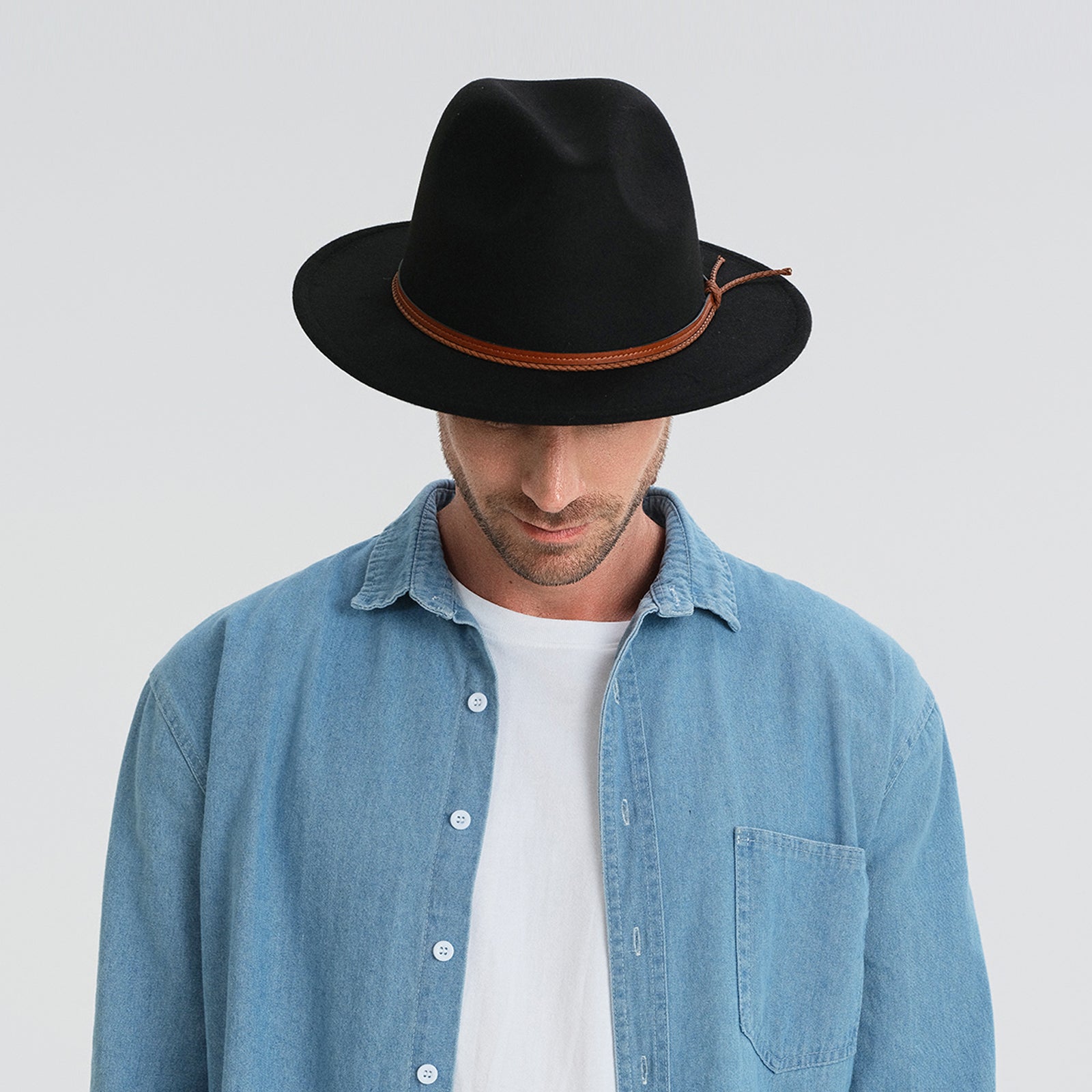 Wholesale Unisex Polyester Fedora Hat with  Flat Brim and UPF 50+ Sun Protection