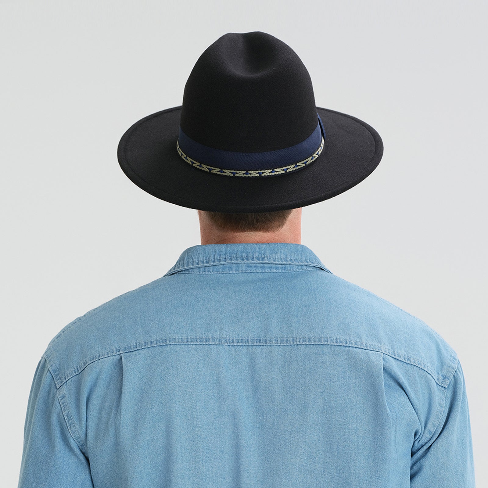 Unisex Polyester Fedora Hat with Wide Brim and UPF 50+ Sun Protection
