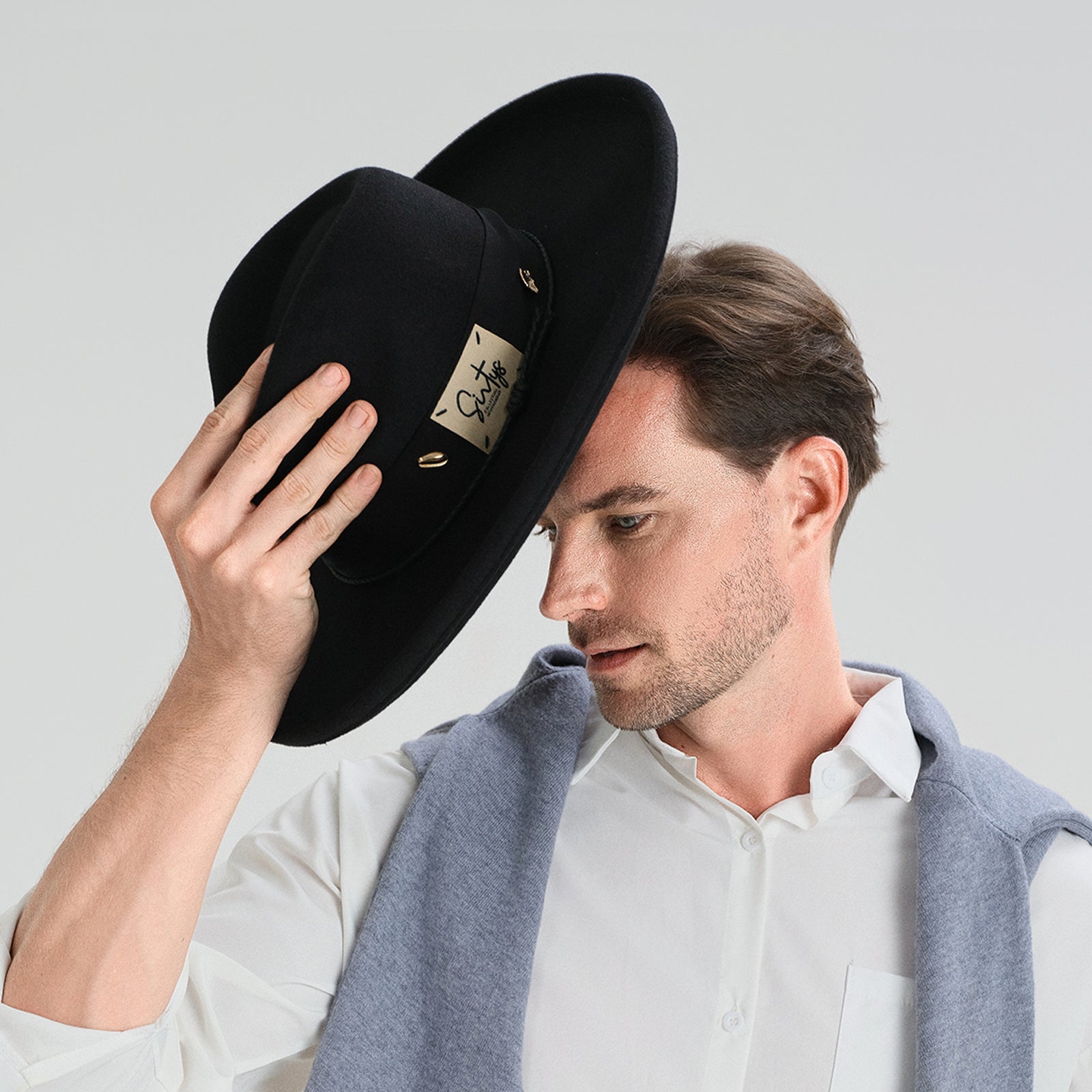 Unisex Polyester Fedora Hat with Wide Brim and UPF 50+ Sun Protection