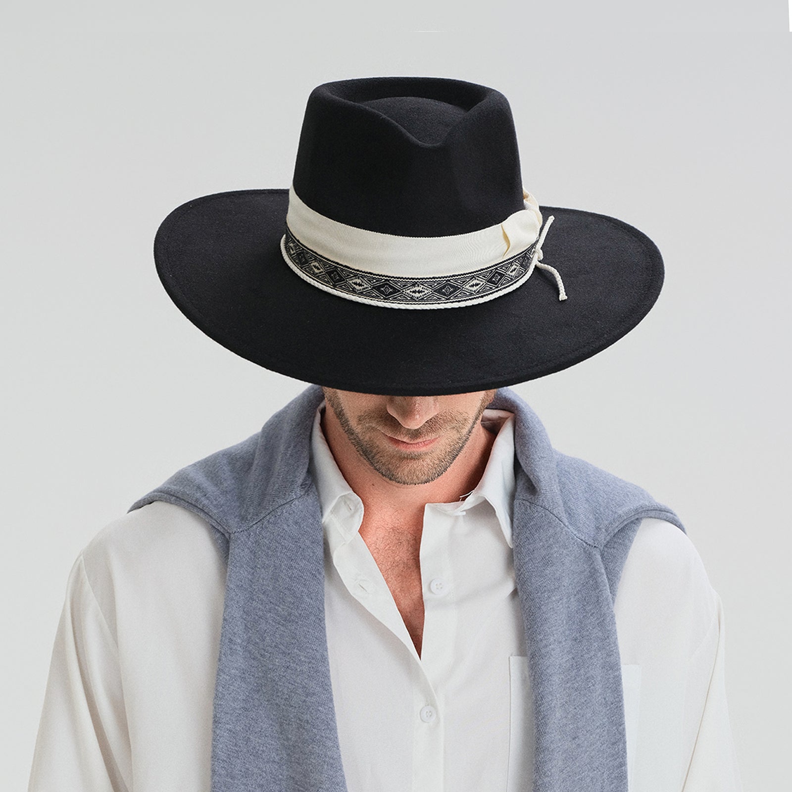 Unisex Polyester Fedora Hat with Wide Brim and UPF 50+ Sun Protection