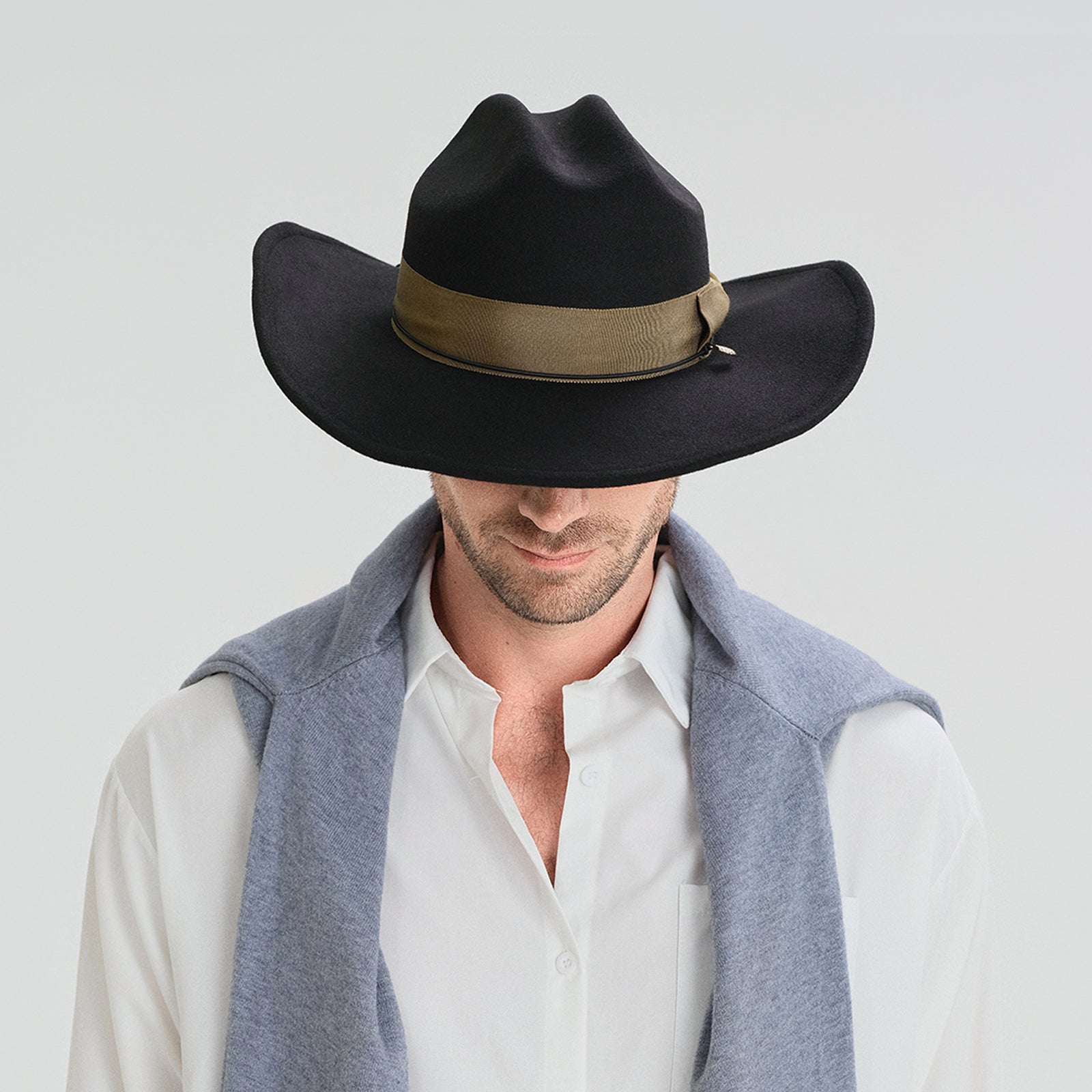 Unisex Polyester Fedora Hat with Wide Brim and UPF 50+ Sun Protection