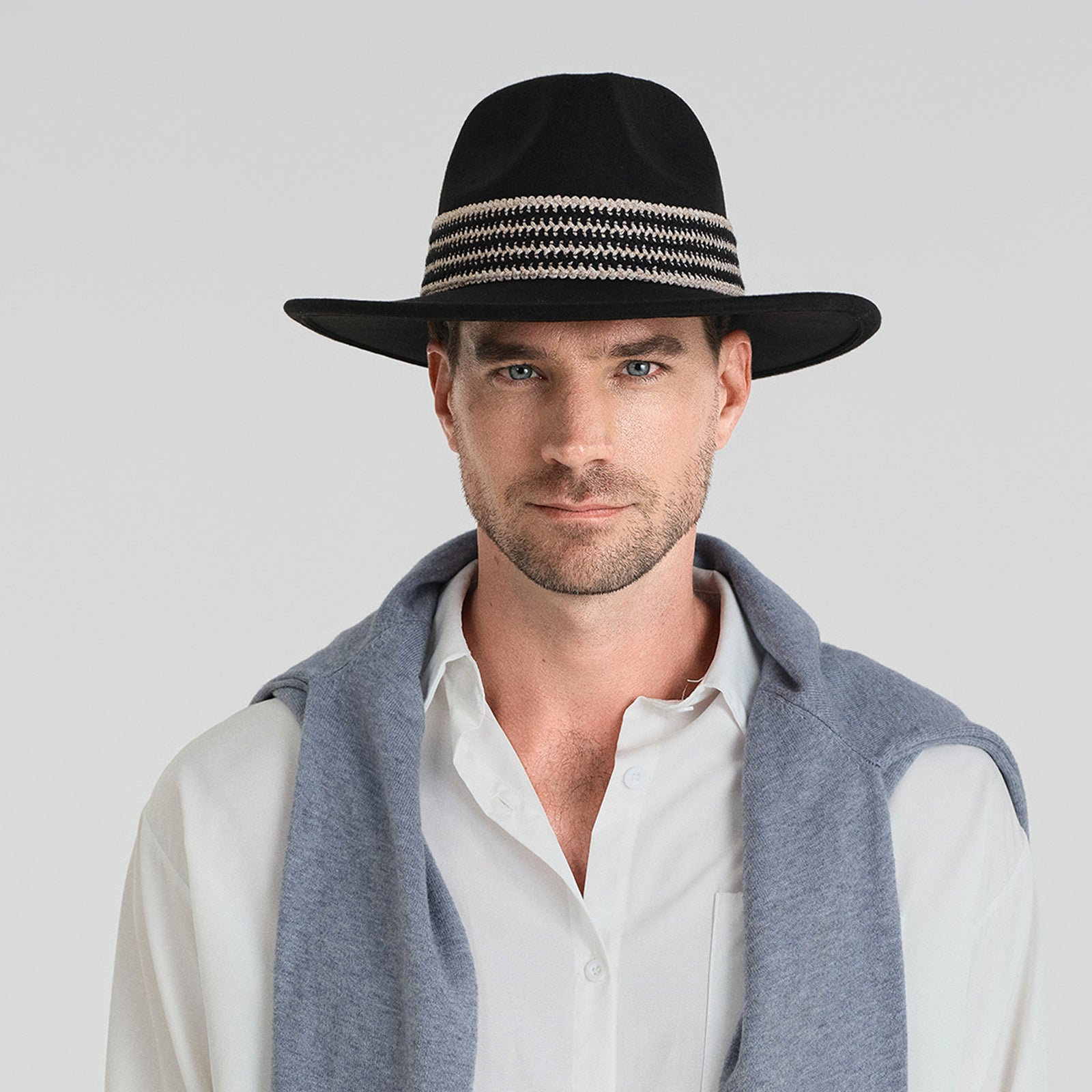 Unisex Polyester Fedora Hat with Wide Brim and UPF 50+ Sun Protection