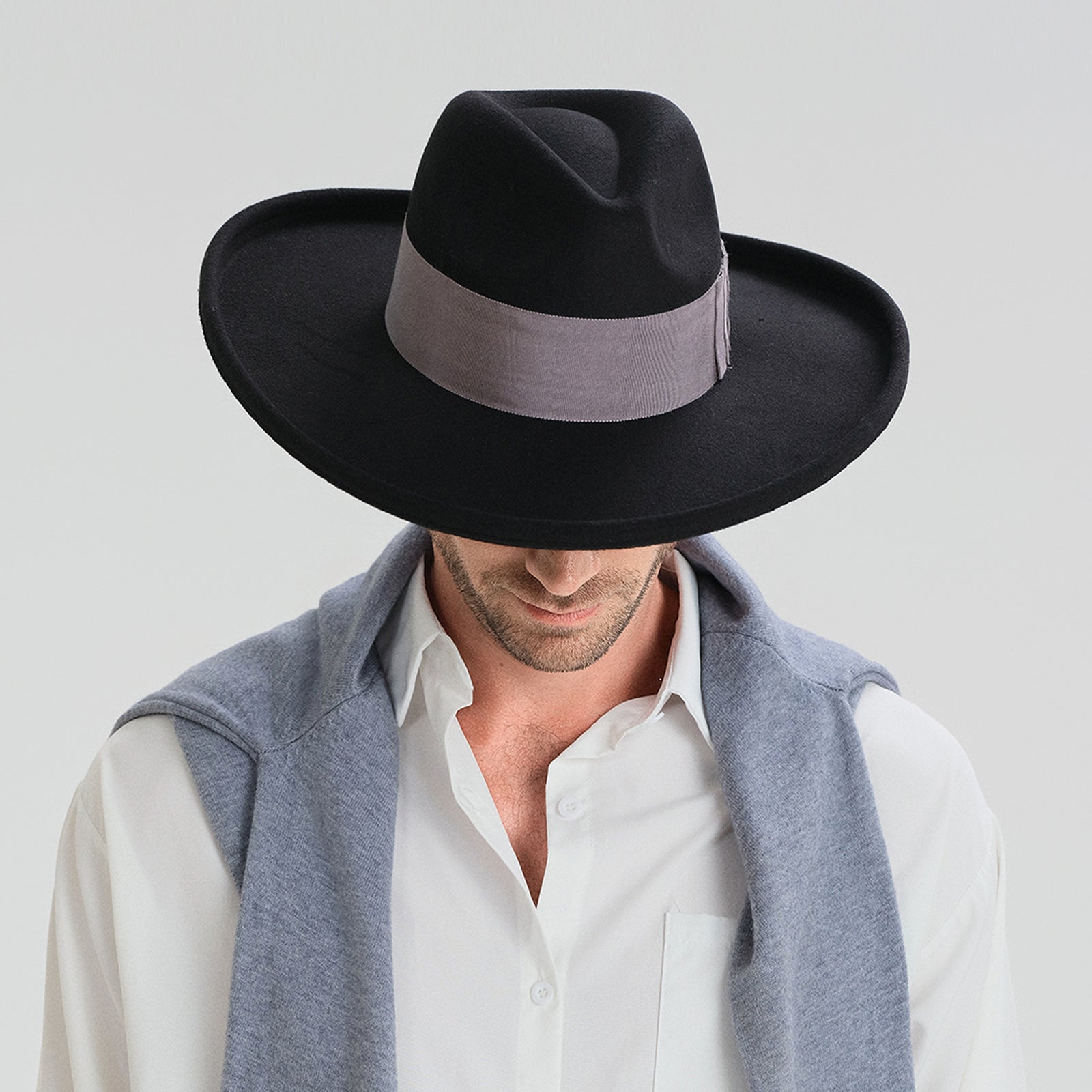 Unisex Polyester Fedora Hat with Wide Brim and UPF 50+ Sun Protection