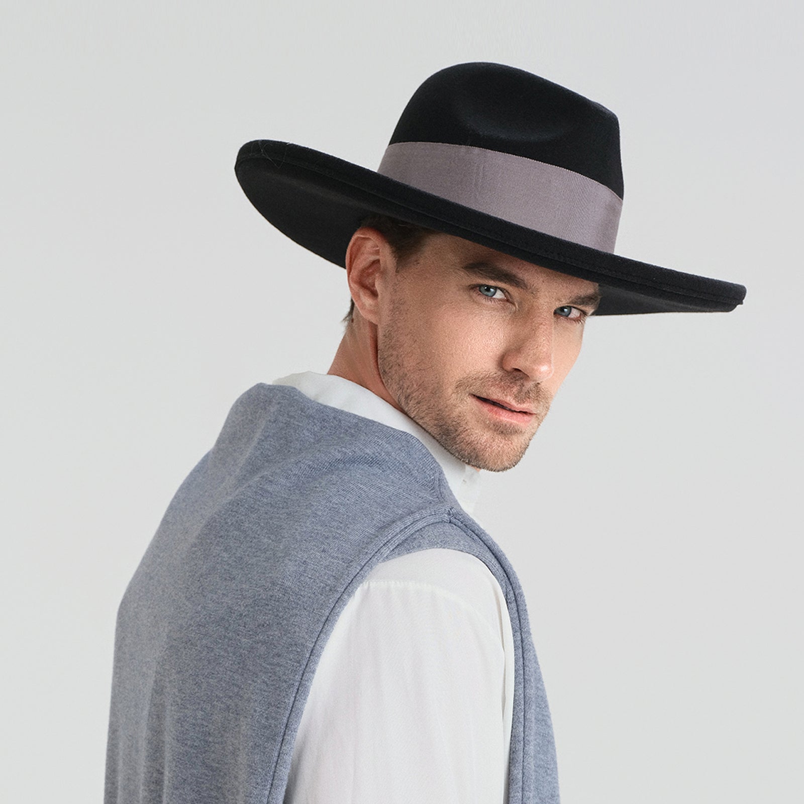 Unisex Polyester Fedora Hat with Wide Brim and UPF 50+ Sun Protection