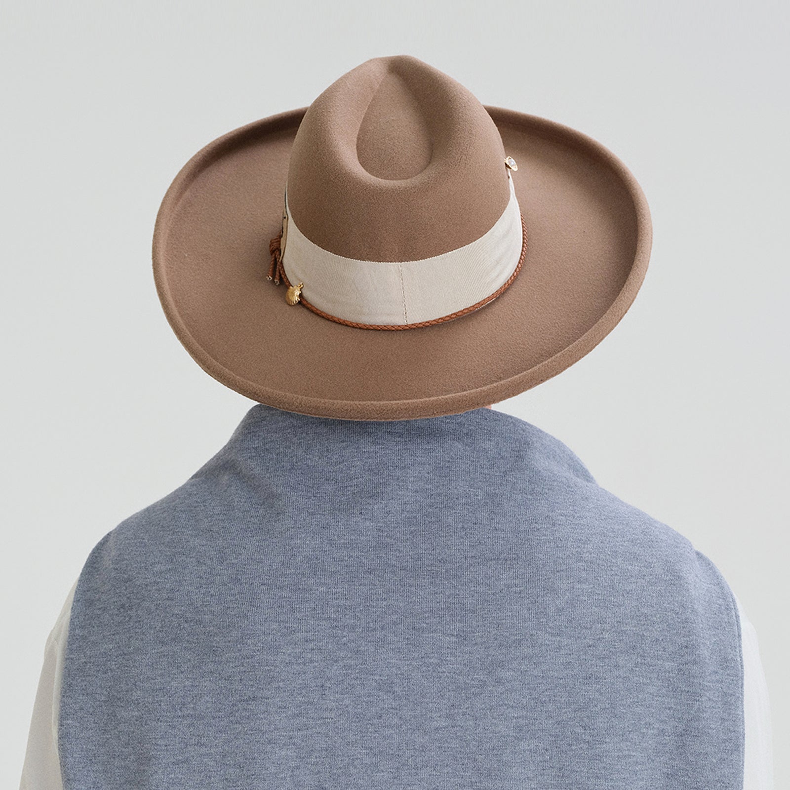 Unisex Polyester Fedora Hat with Wide Brim and UPF 50+ Sun Protection