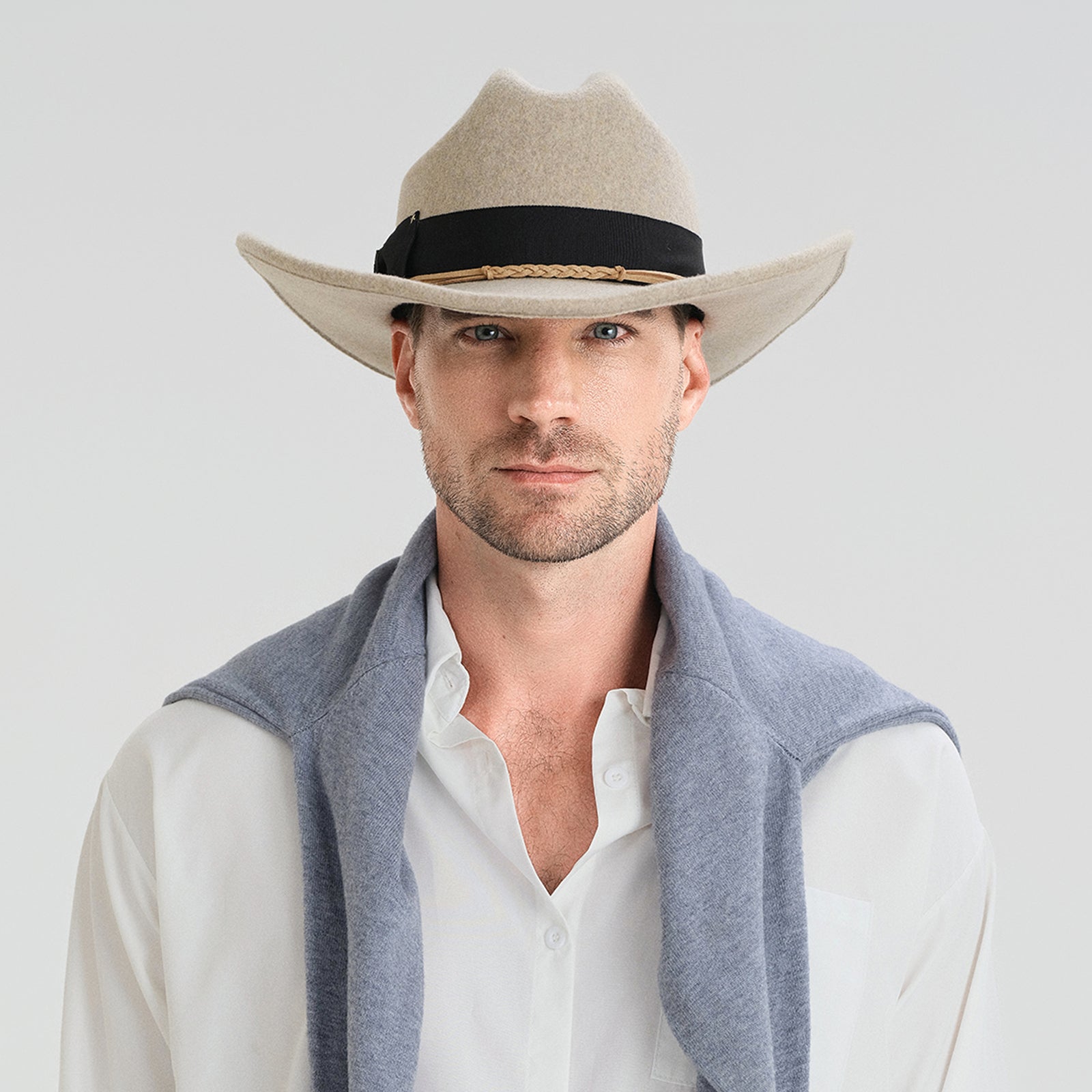 Unisex Polyester Fedora Hat with Wide Brim and UPF 50+ Sun Protection