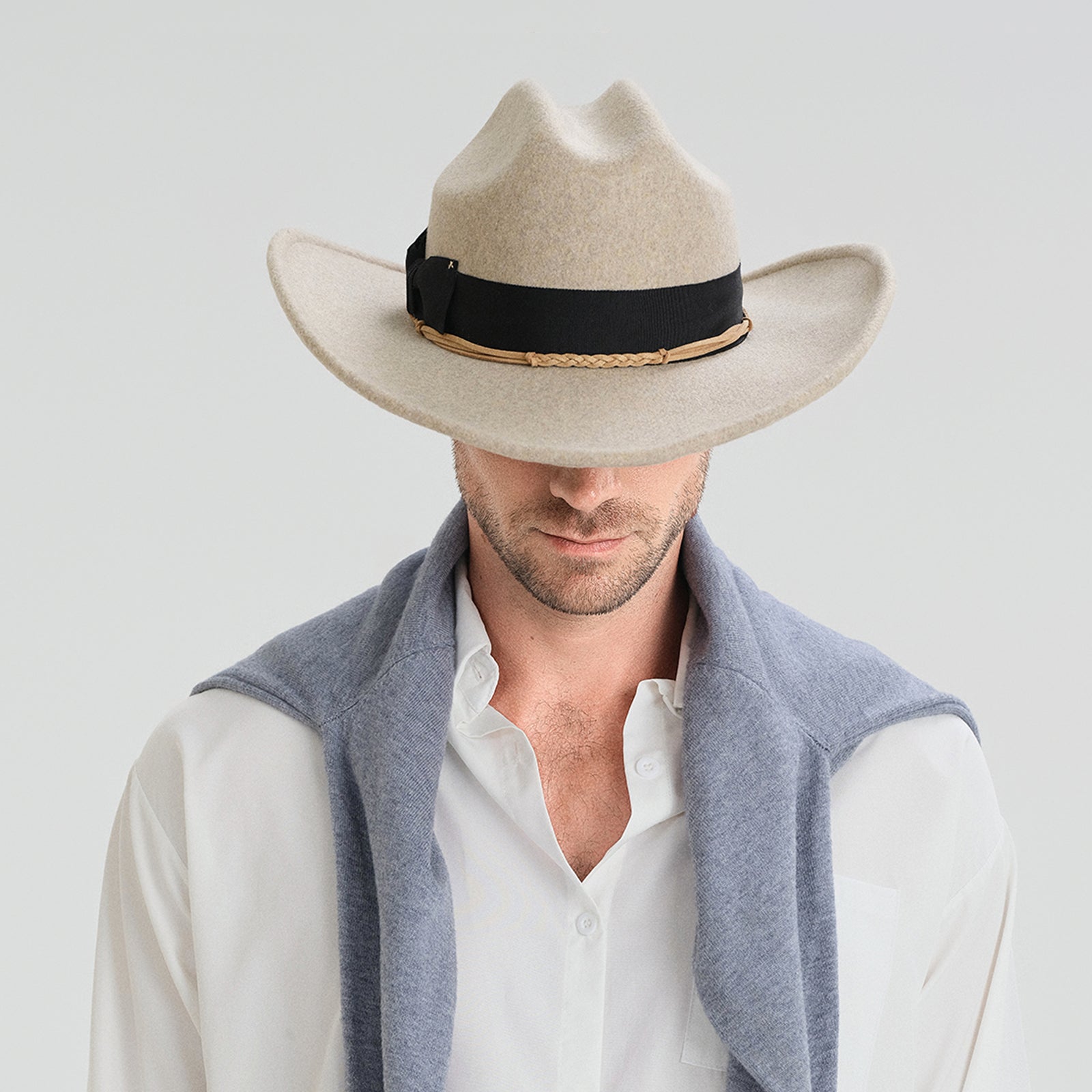 Unisex Polyester Fedora Hat with Wide Brim and UPF 50+ Sun Protection