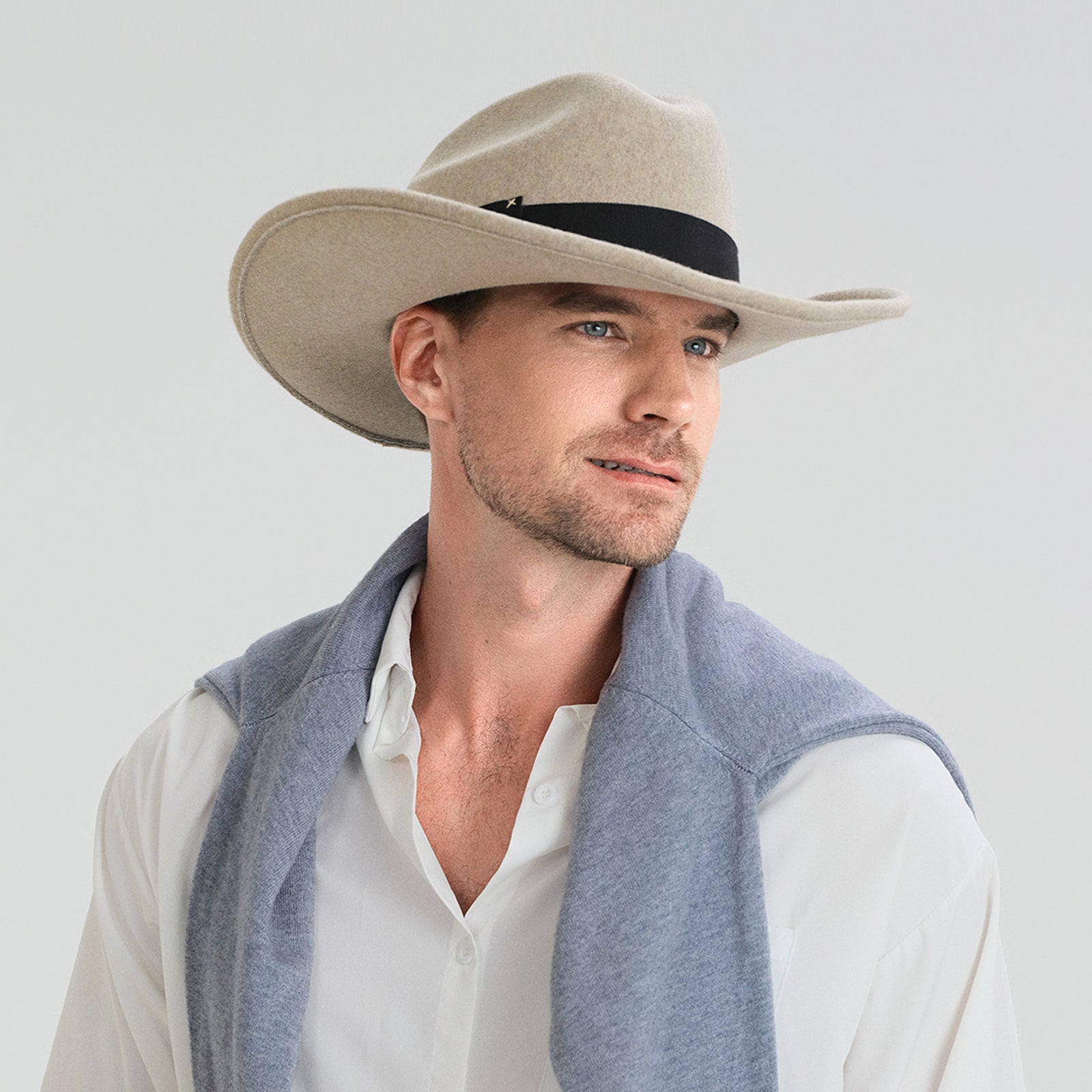 Unisex Polyester Fedora Hat with Wide Brim and UPF 50+ Sun Protection