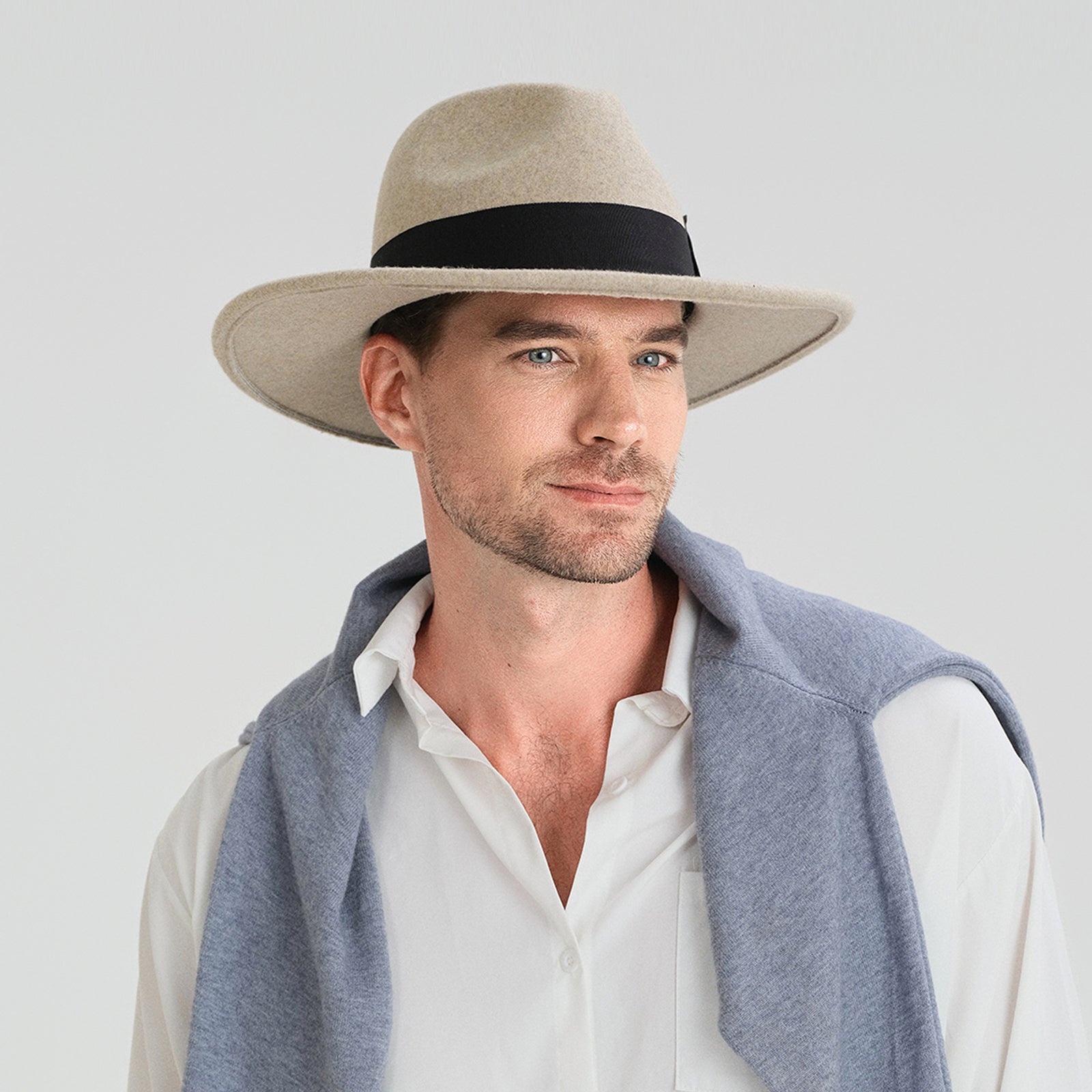 Wholesale Unisex Paper Polyester Sun Hat with Flat Brim UPF 50+ Sun Protection