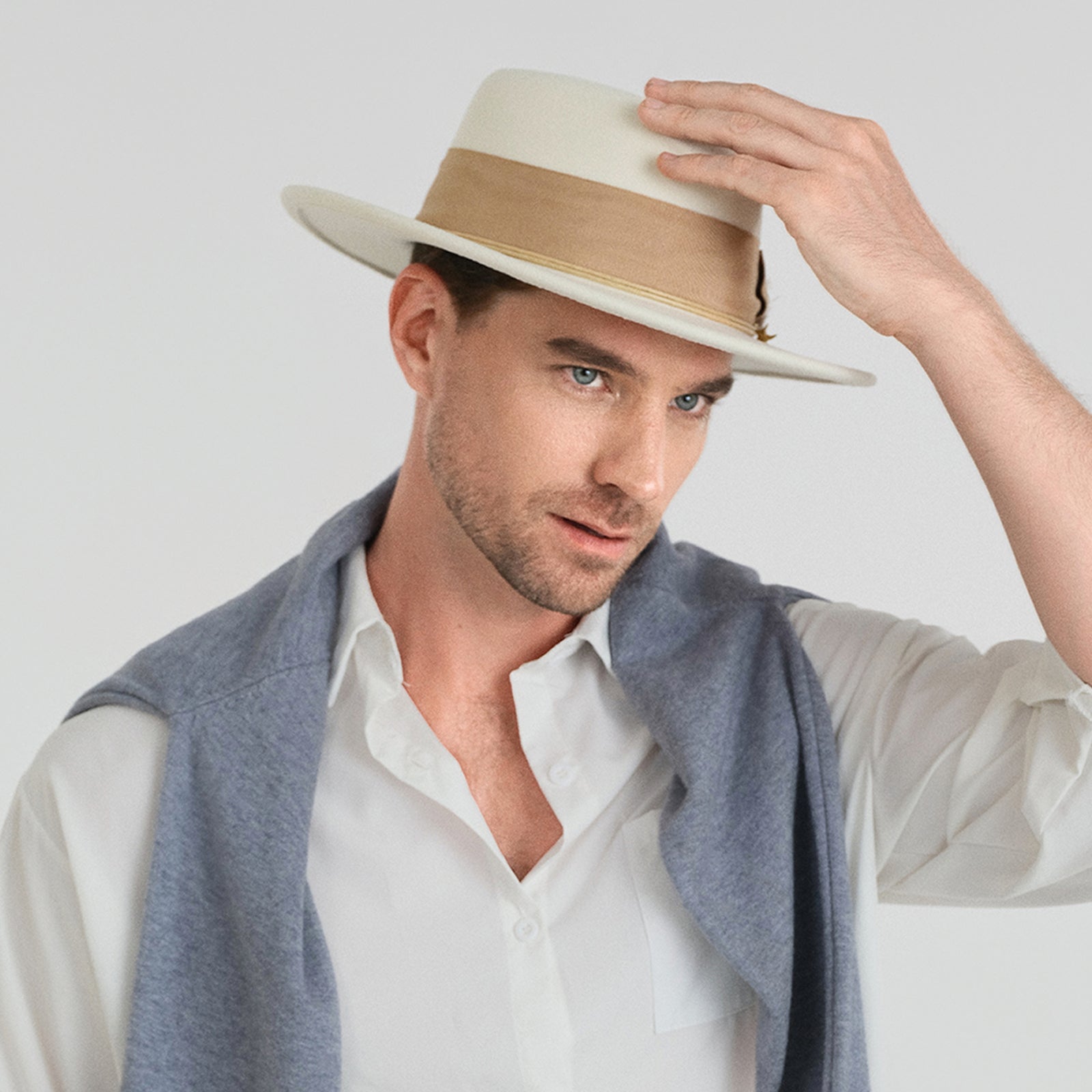 Wholesale Unisex Polyester Fedora Hat with  Flat Brim and UPF 50+ Sun Protection