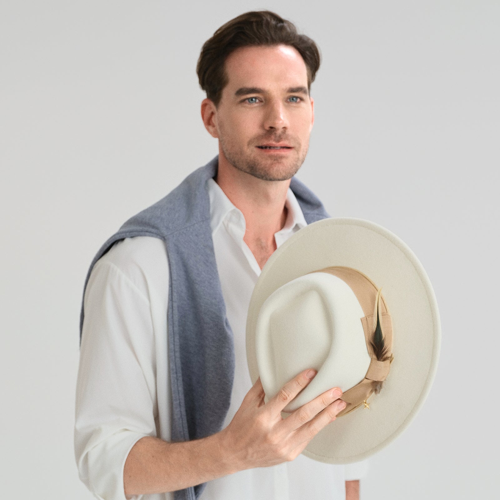 Wholesale Unisex Polyester Fedora Hat with  Flat Brim and UPF 50+ Sun Protection